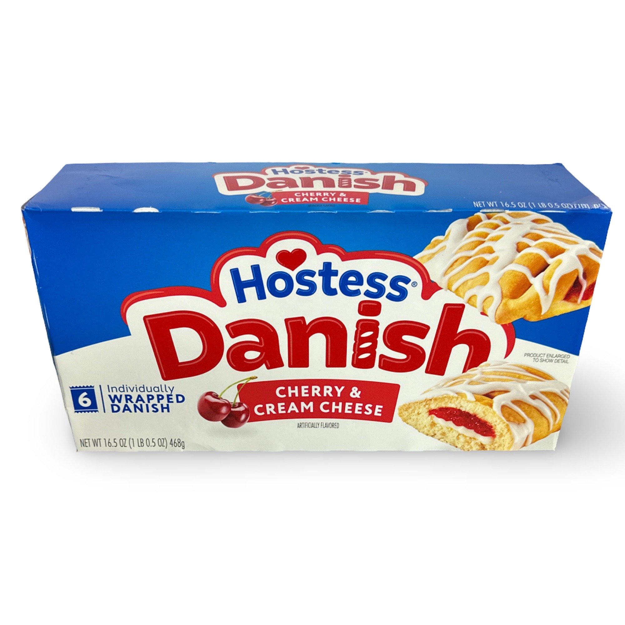 Hostess Snack Cakes Multipack Box, Cherry Danish, 6 Count Box