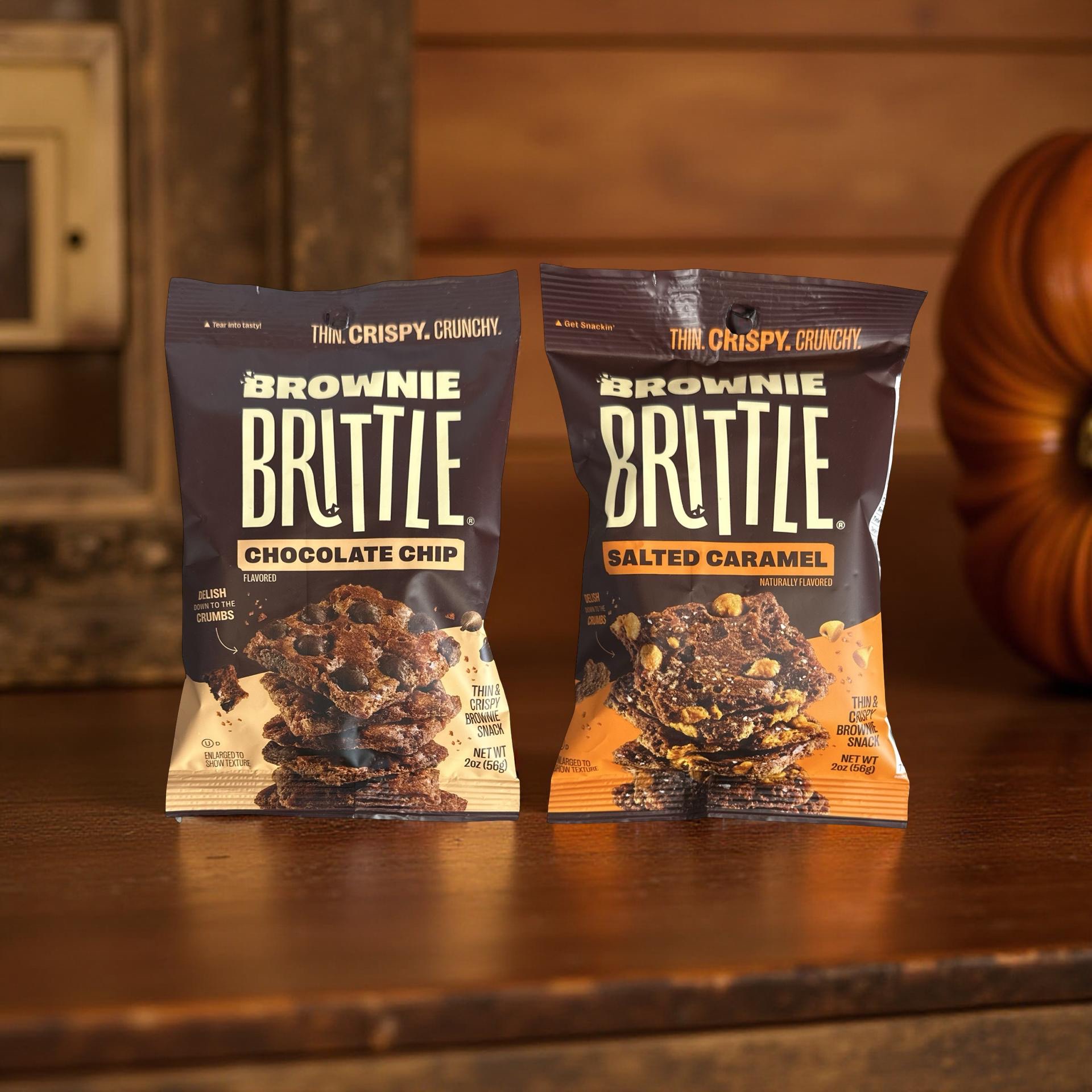 Brownie Brittle 2 Flavor Combo, Chocolate Chip and Caramel, 2 Oz, 6 Bags 5