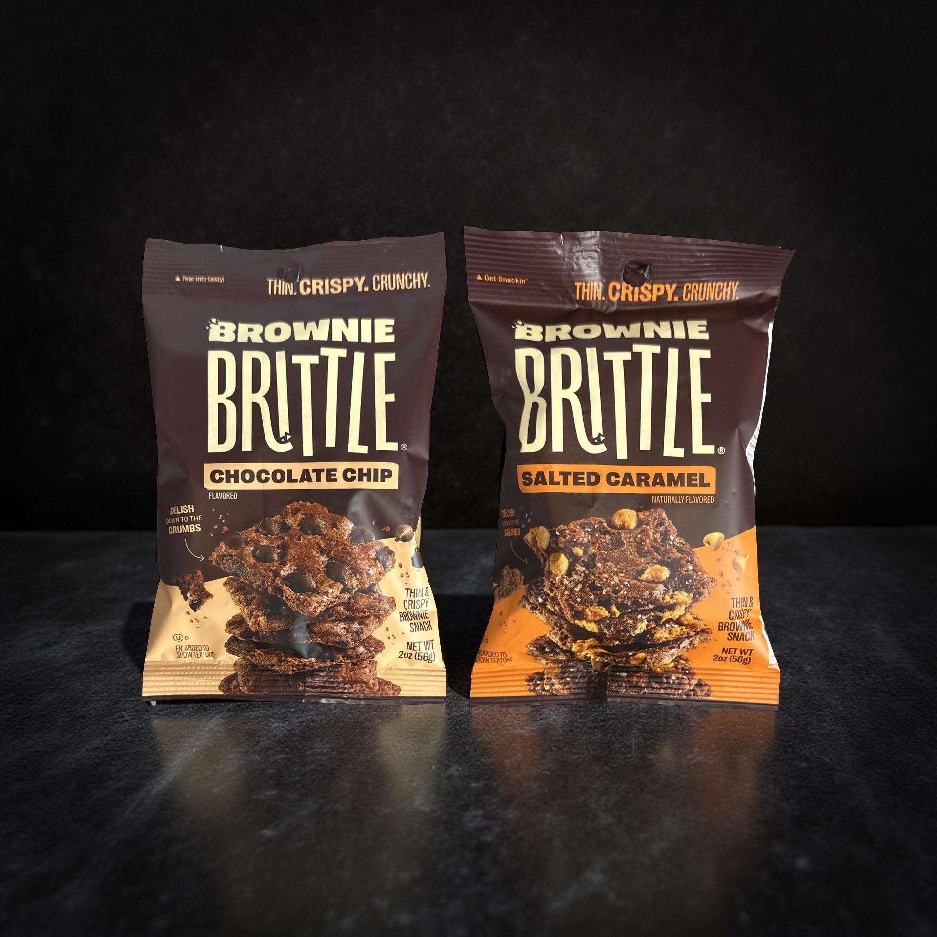 Brownie Brittle 2 Flavor Combo, Chocolate Chip and Caramel, 2 Oz, 6 Bags 7