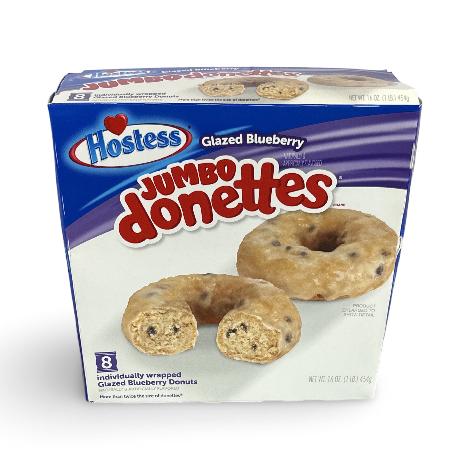 Hostess Snack Cakes Multipack Box, Blueberry Donut, 8 Count Box