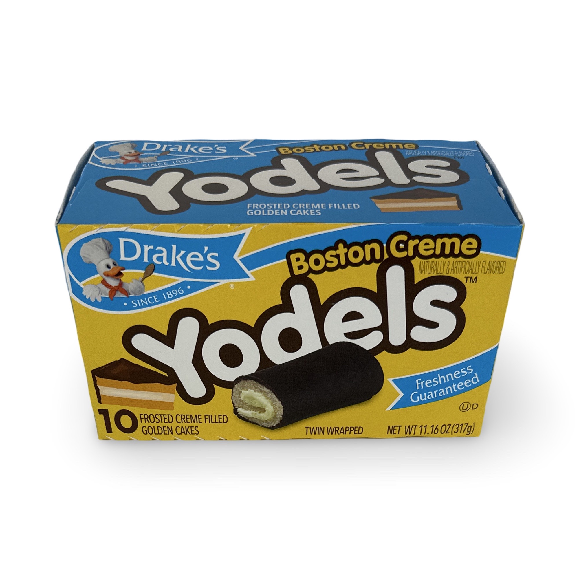Drake's and Wonder Snack Cakes Multipack Box, Boston Cream Yodels, 10 Count Box