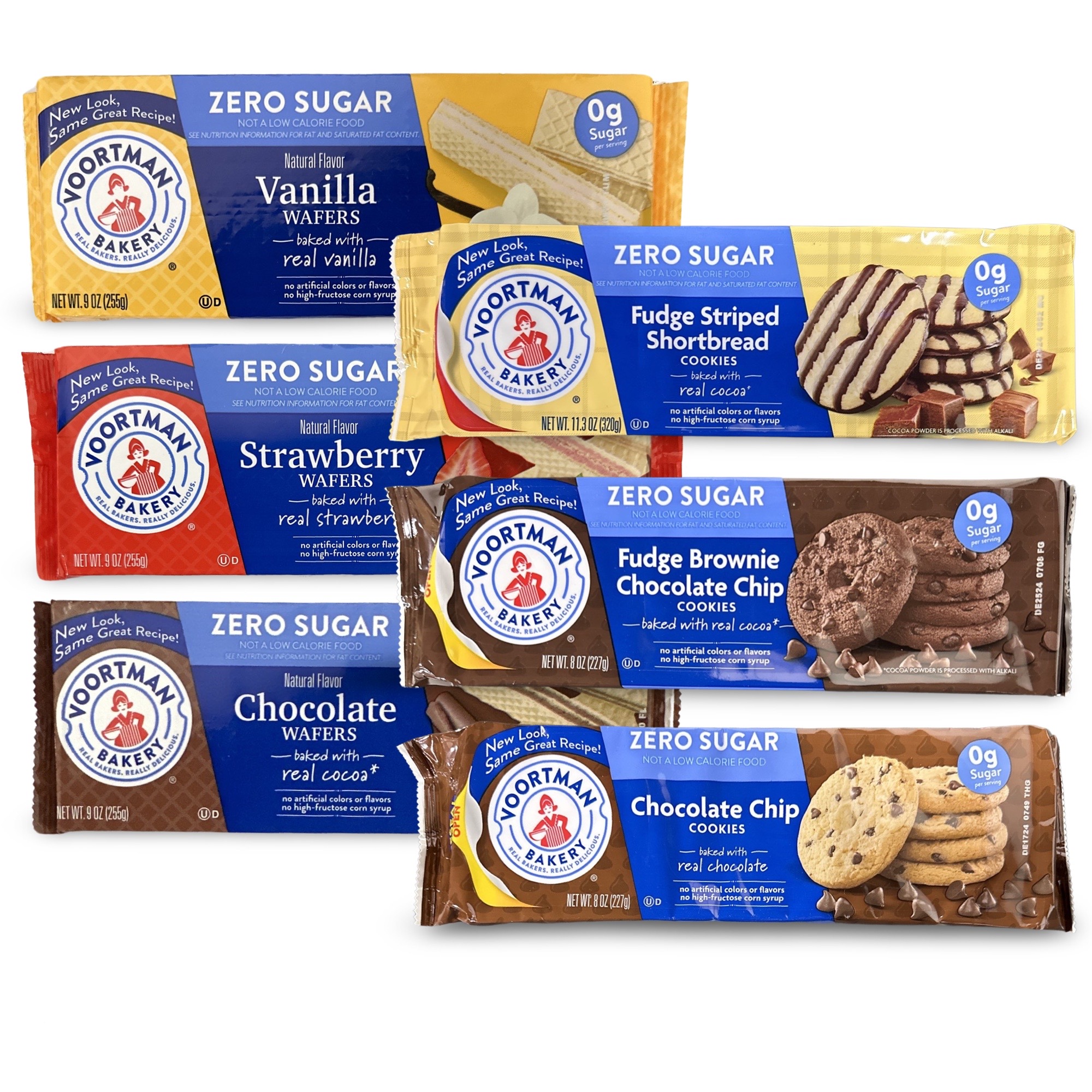 Sugar Free Cookies & Wafers by Voortman Variety Pack | 3 Unique Cookies & 3 Unique Wafers | 6 Pack 2