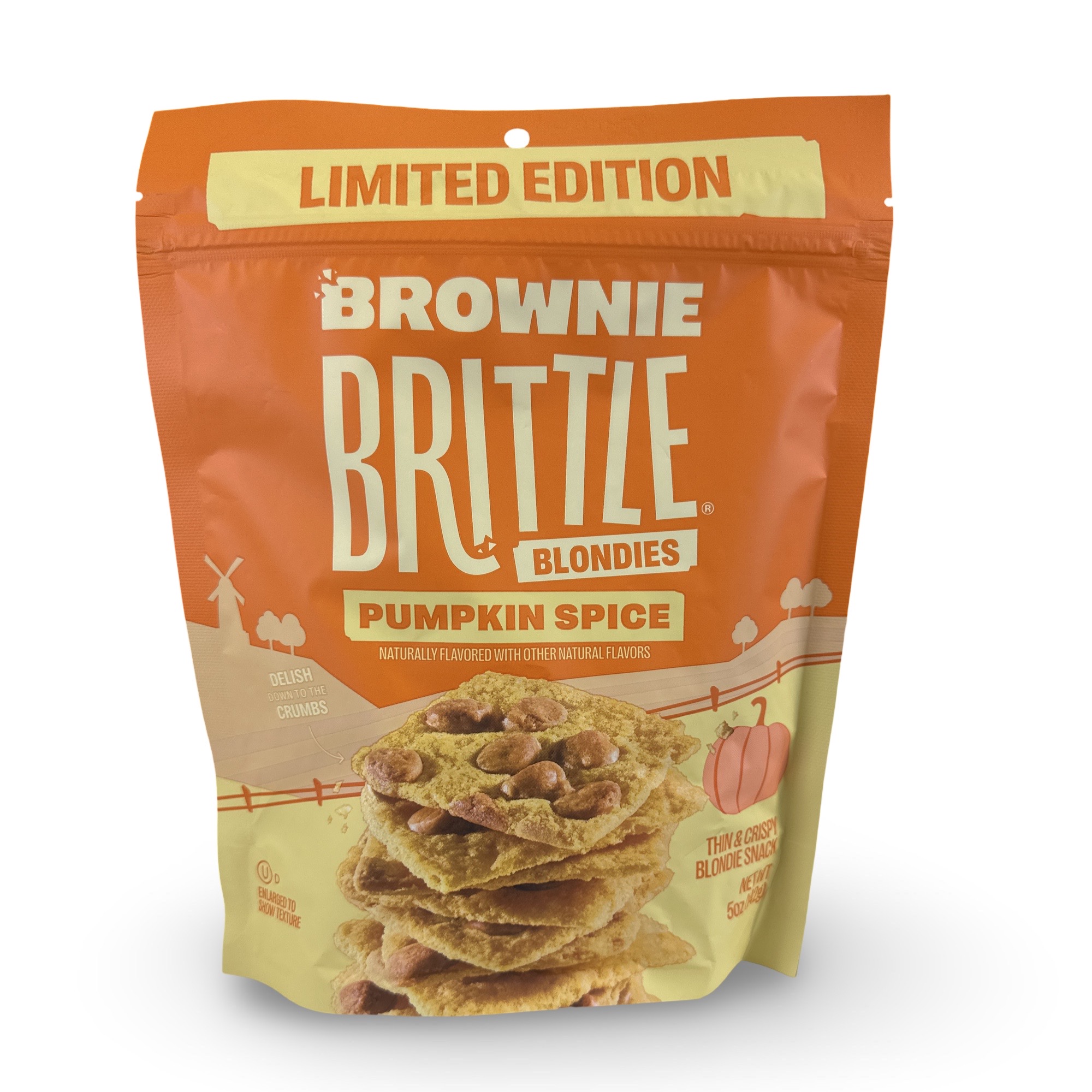 Brownie Brittle Pumpkin Spice Blondie | 2 Full-Size Bags of Crunchy Chocolate Cookie Brittle with Warm Fall Spice Flavor 3