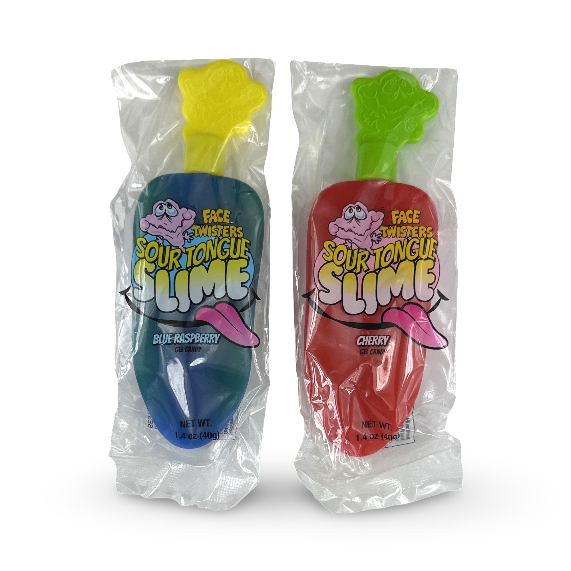 Sour Candy 2-Pack Variety | Build Your Own Assortment, Blue Raspberry and Cherry Sour Tongue Slime