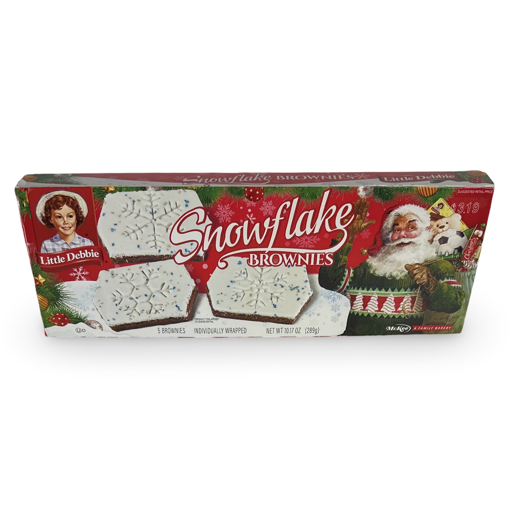 Little Debbie Christmas Themed Snack Cakes Multipack Box | Flavor: Snowflake Brownies