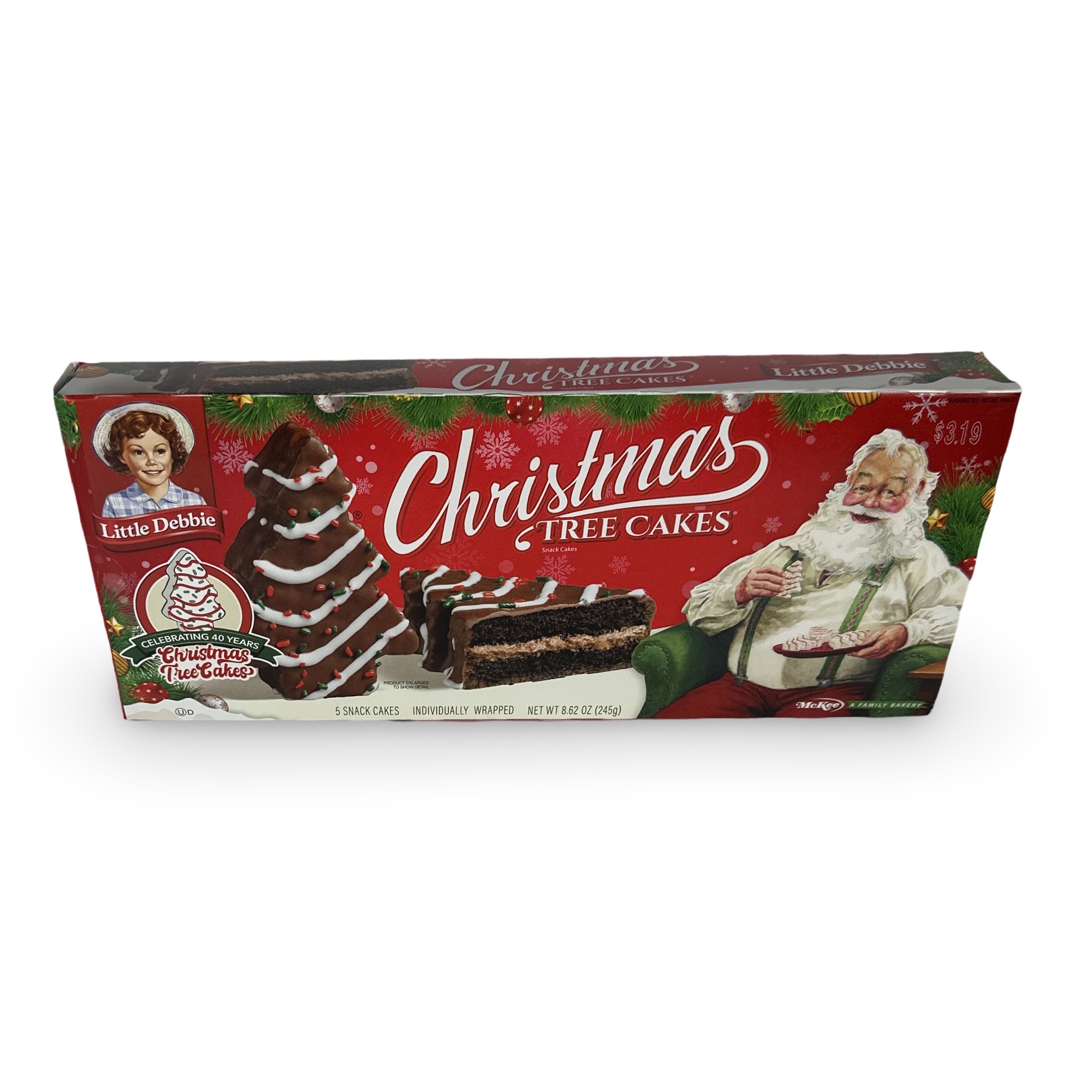 Little Debbie Christmas Themed Snack Cakes Multipack Box | Flavor: Chocolate Christmas Trees