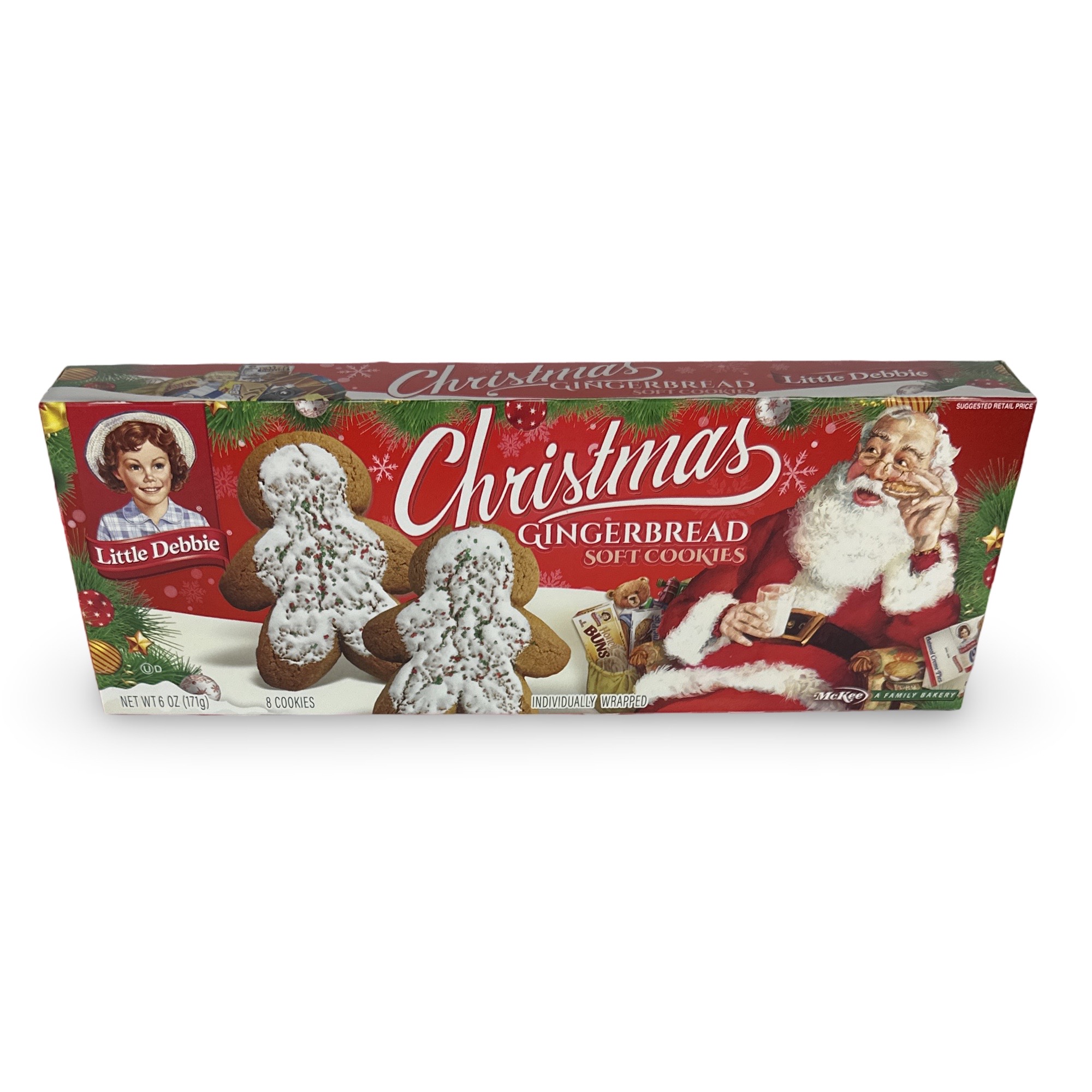 Little Debbie Christmas Themed Snack Cakes Multipack Box | Flavor: Gingerbread Man Cookies