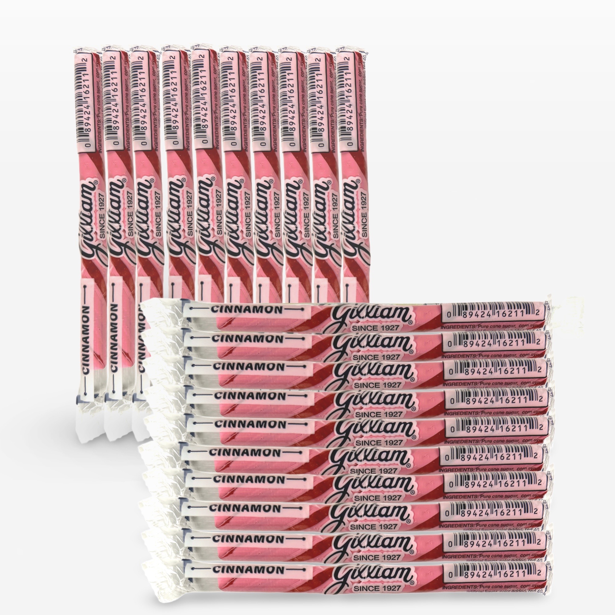 Gilliam Nostalgic Candy Sticks – Classic Retro Sweet Treats | Cinnamon Flavor, 20 Count