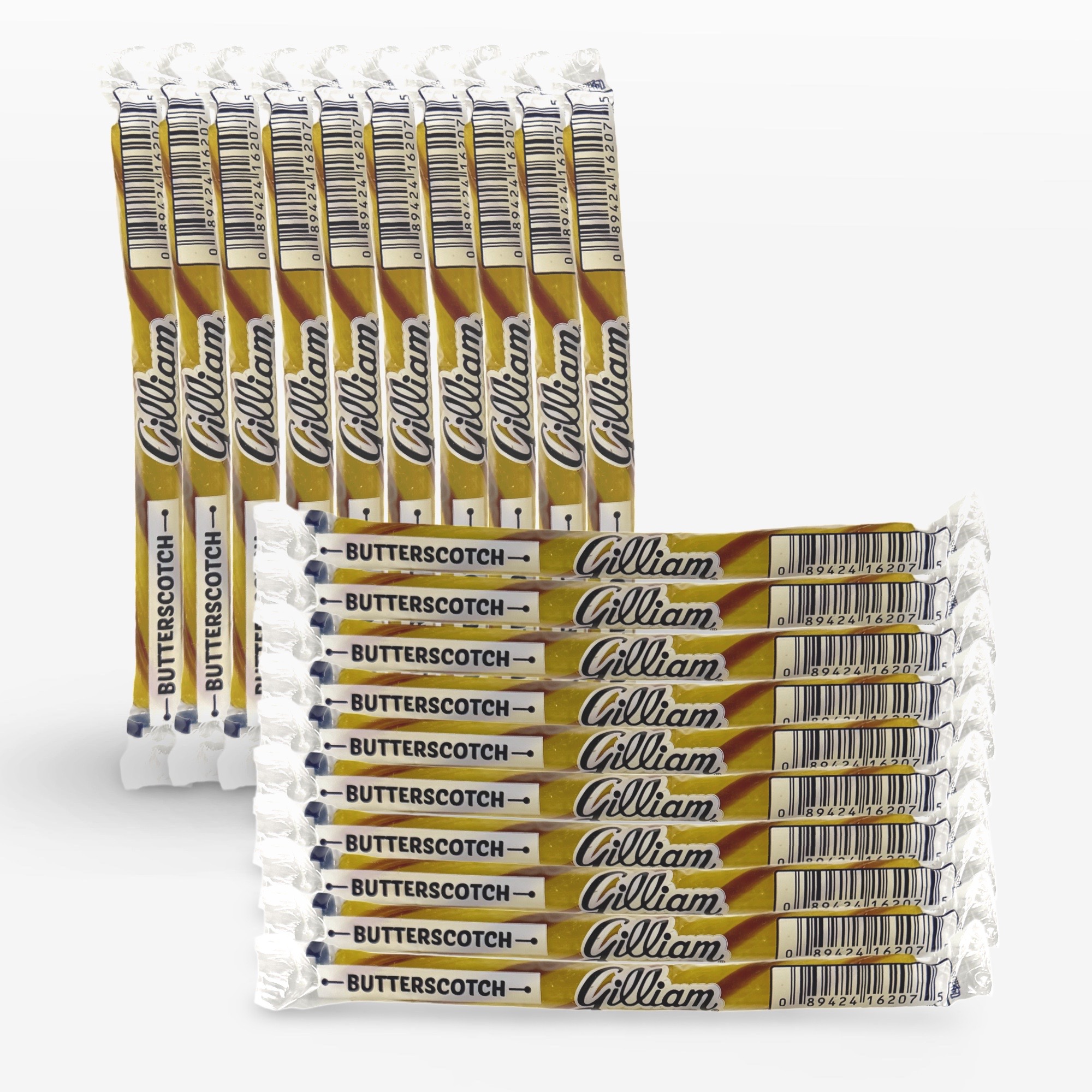 Gilliam Nostalgic Candy Sticks – Classic Retro Sweet Treats | Butterscotch Flavor, 20 Count