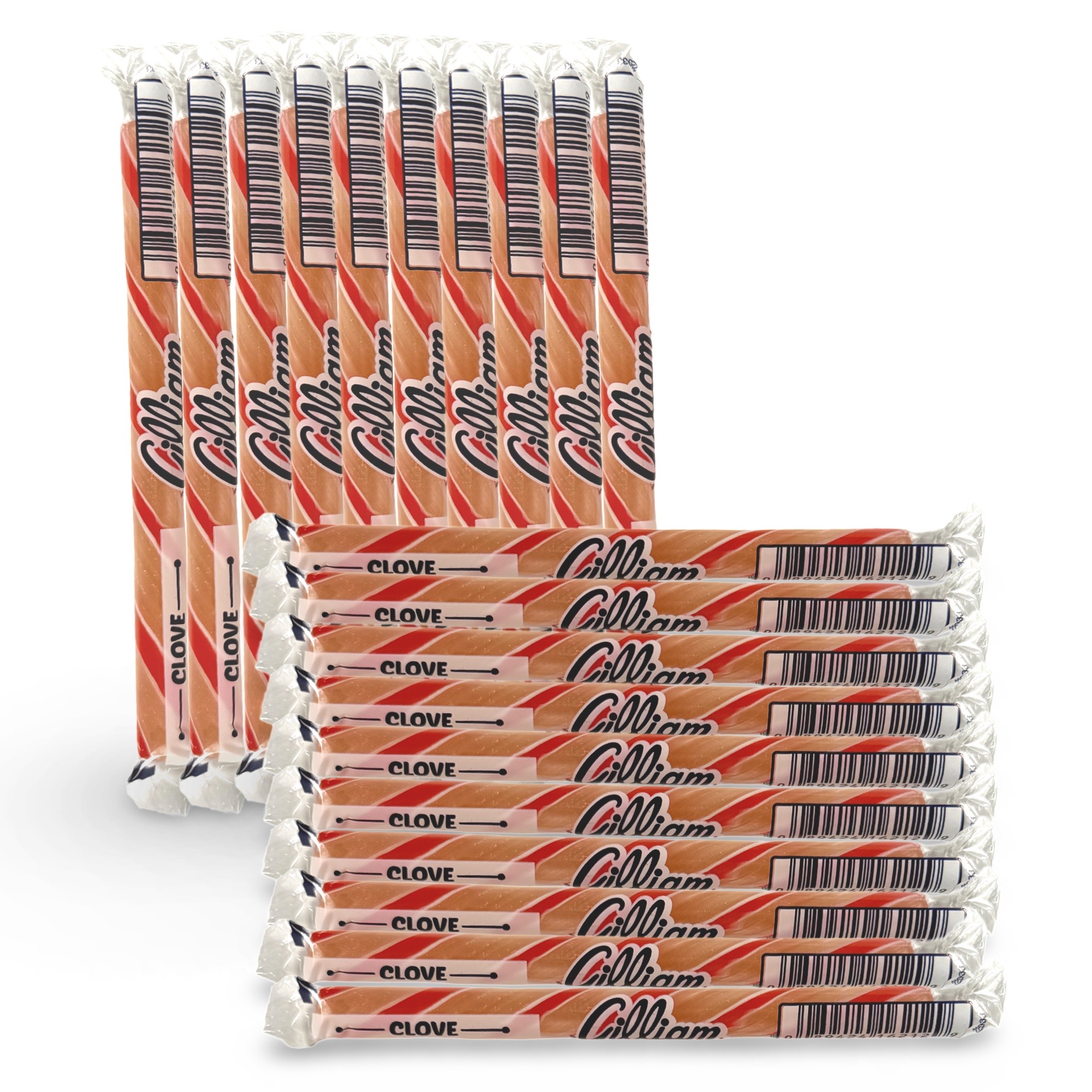 Gilliam Nostalgic Candy Sticks – Classic Retro Sweet Treats | Clove Flavor, 20 Count