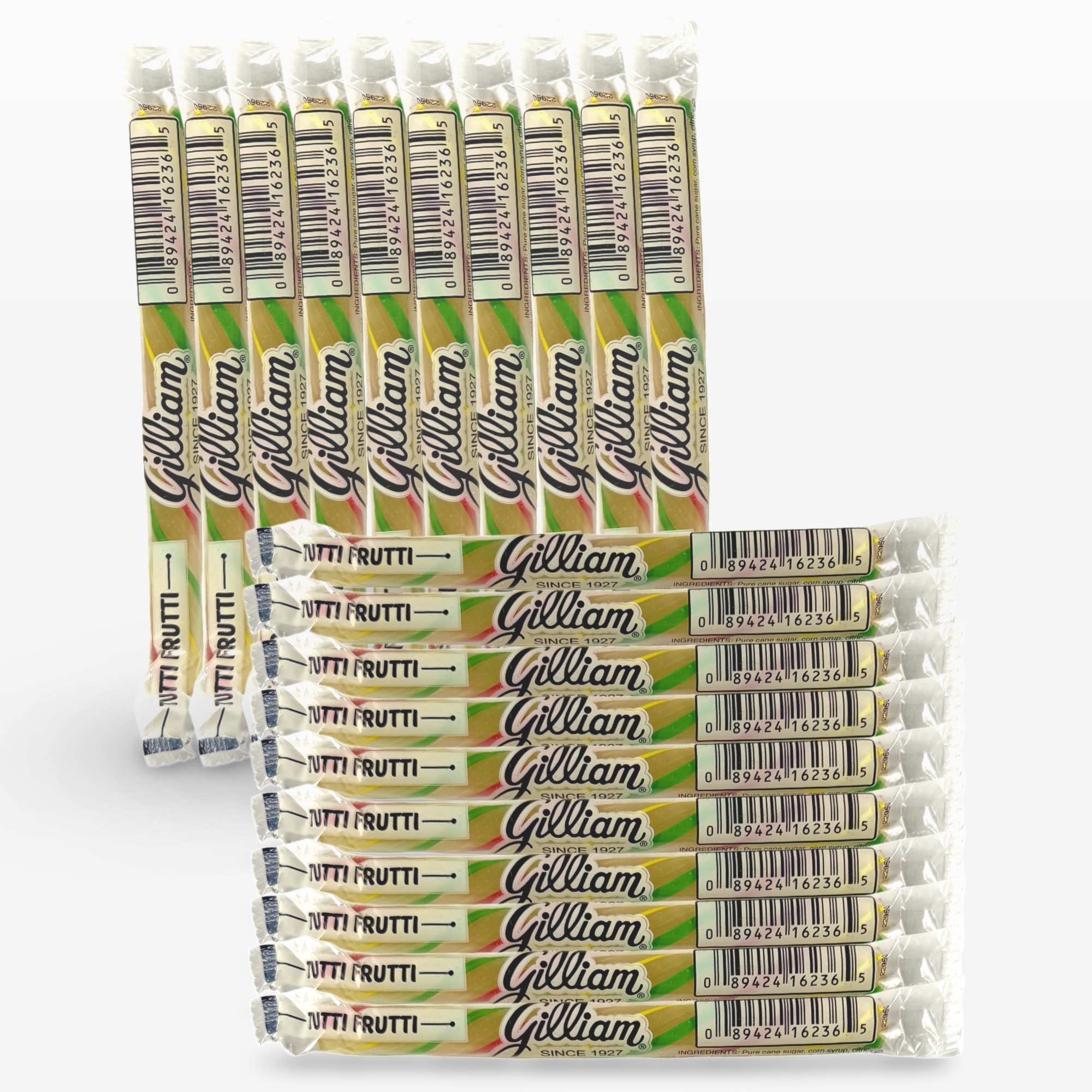 Gilliam Nostalgic Candy Sticks – Classic Retro Sweet Treats | Tutti Fruitti Flavor, 20 Count