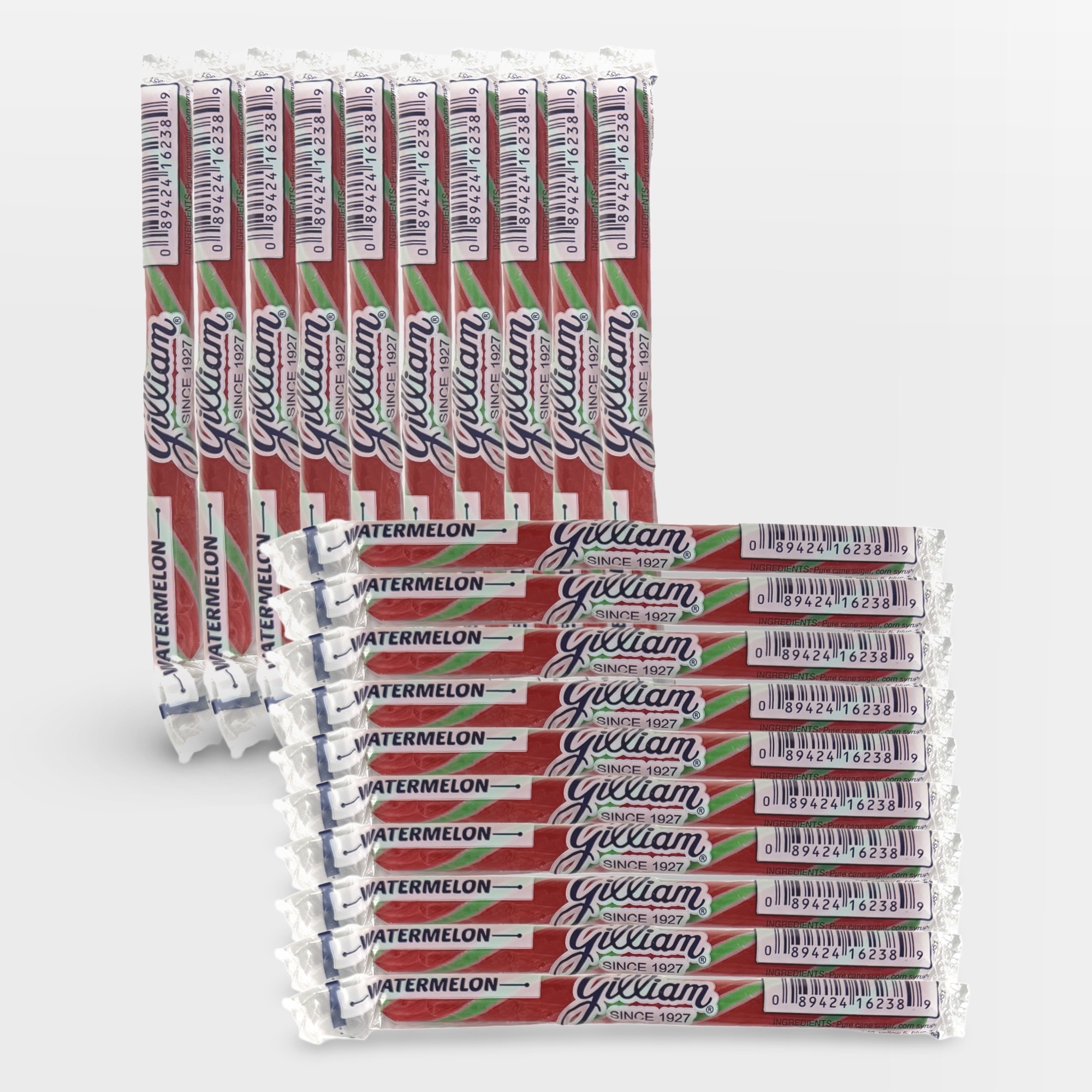 Gilliam Nostalgic Candy Sticks – Classic Retro Sweet Treats | Watermelon Flavor, 20 Count
