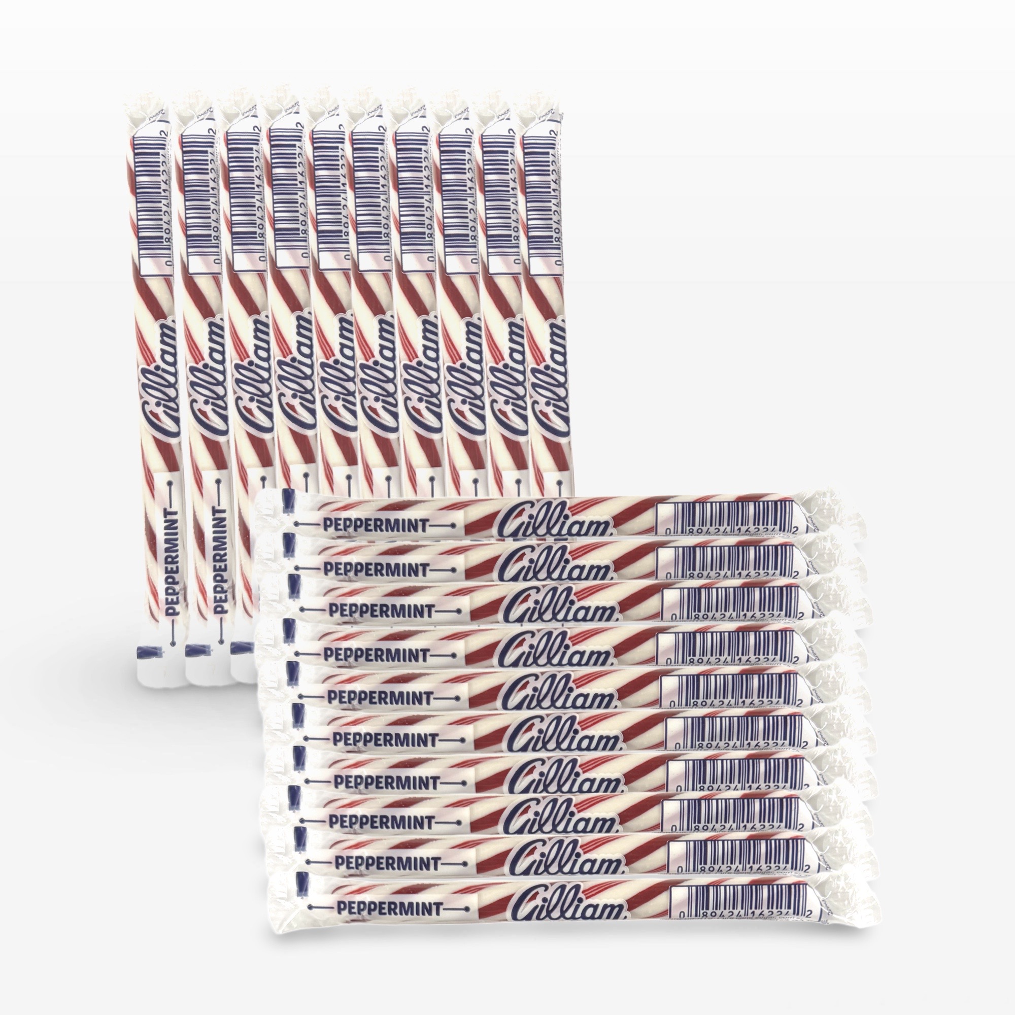 Gilliam Nostalgic Candy Sticks – Classic Retro Sweet Treats | Peppermint Flavor, 20 Count