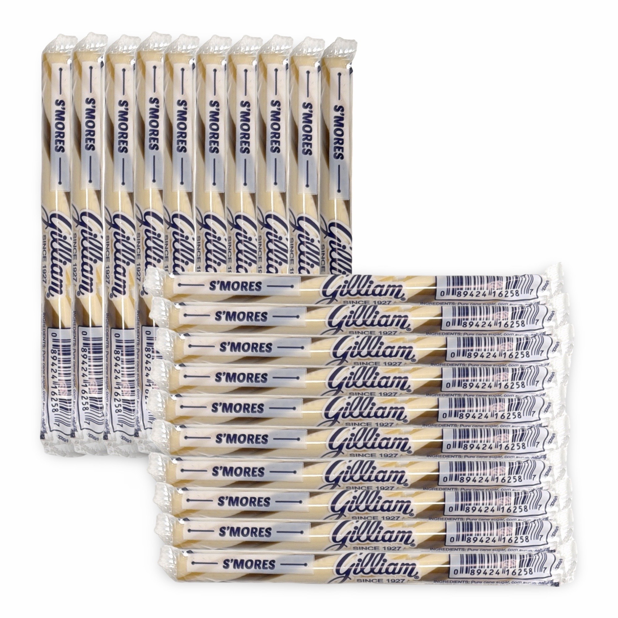 Gilliam Nostalgic Candy Sticks – Classic Retro Sweet Treats | S'mores Flavor, 20 Count