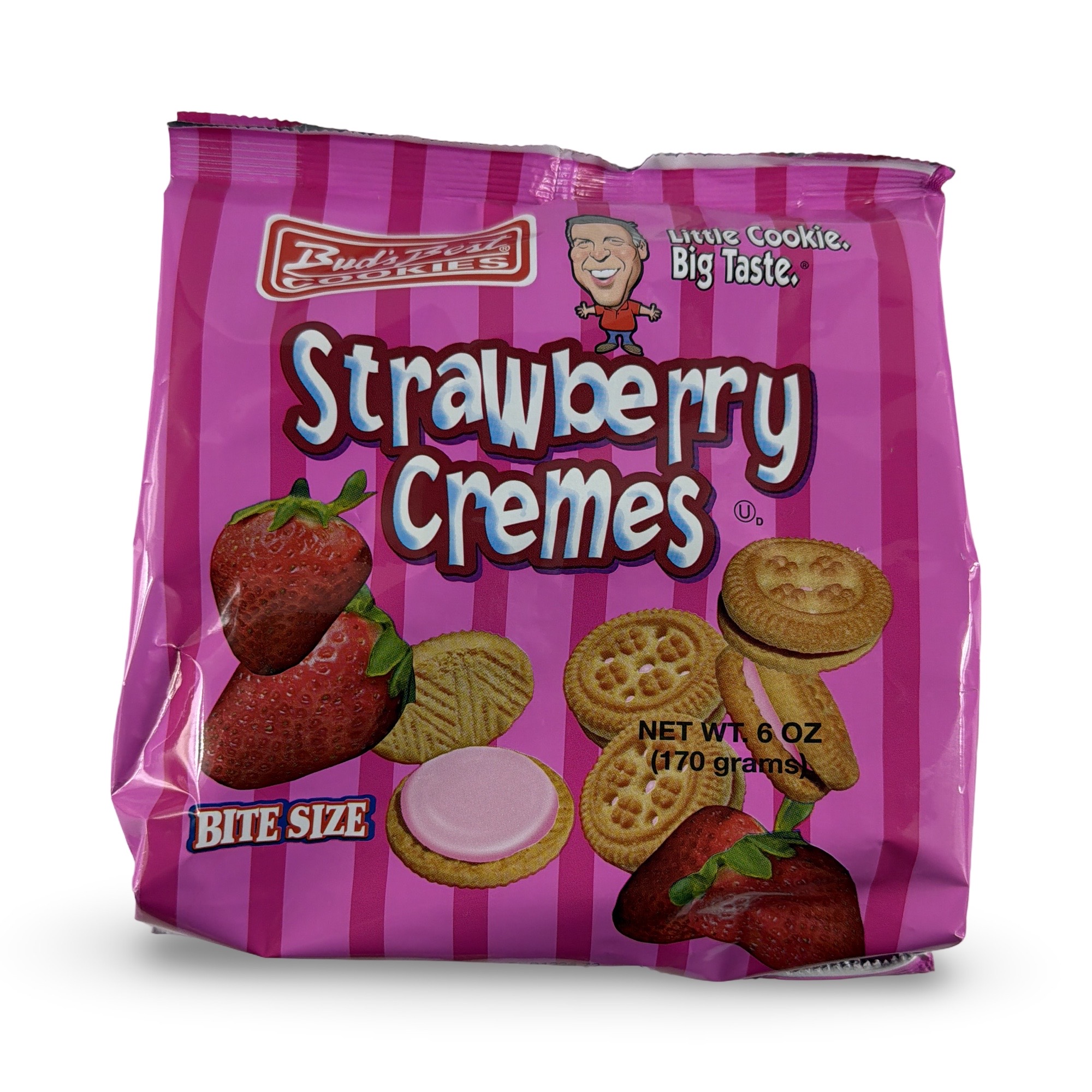 Uncle Al's & Bud's Best Cookies – Classic, Sandwich Creme & Stage Plank Varieties | 4 Packs, Flavor: Mini Strawberry Cremes