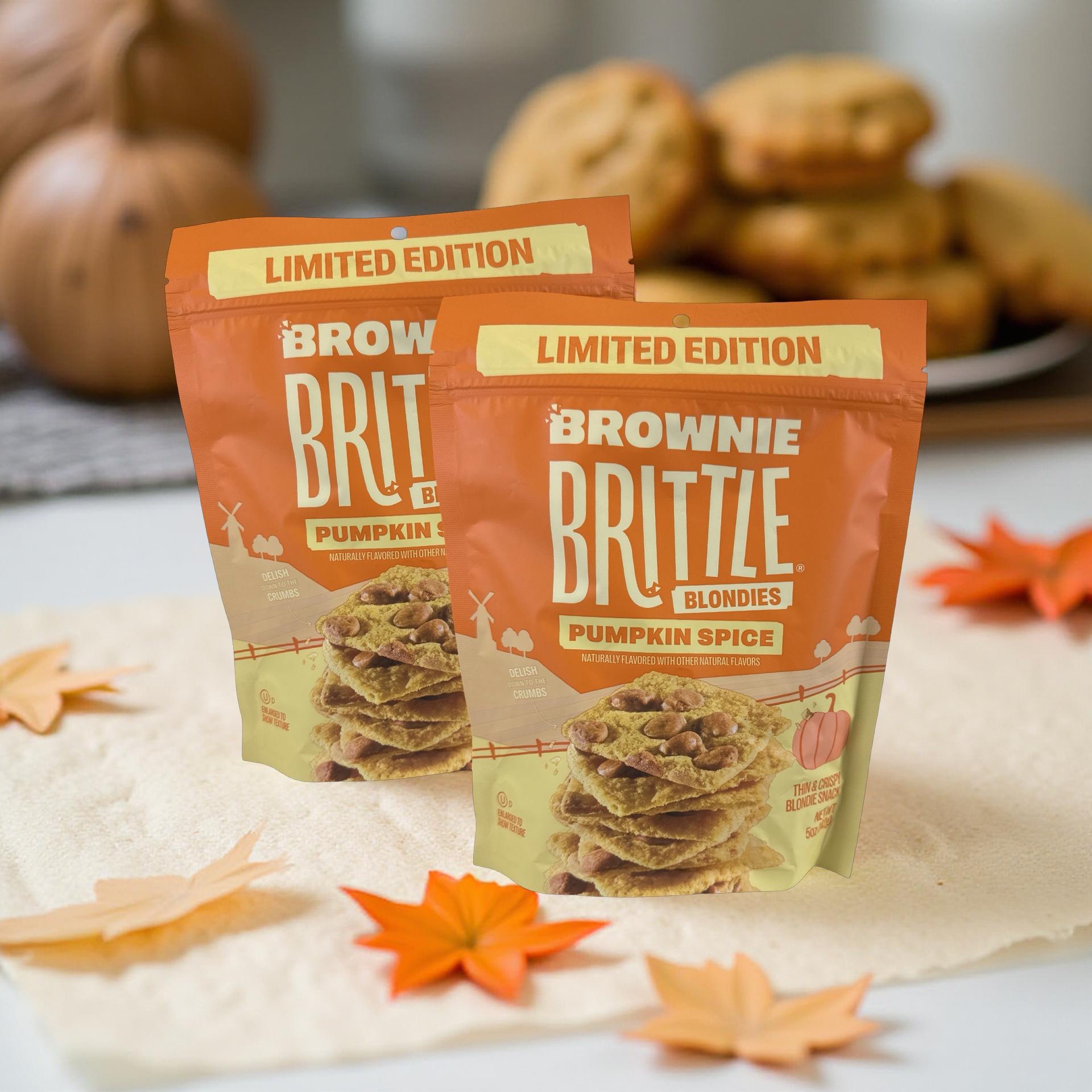 Brownie Brittle Pumpkin Spice Blondie | 2 Full-Size Bags of Crunchy Chocolate Cookie Brittle with Warm Fall Spice Flavor 2