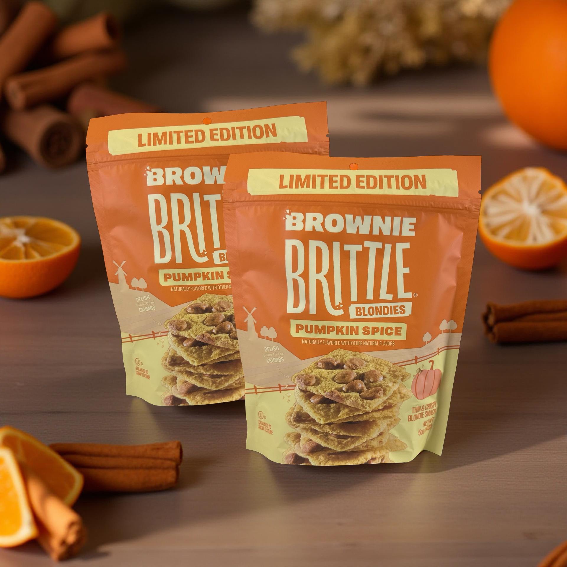 Brownie Brittle Pumpkin Spice Blondie | 2 Full-Size Bags of Crunchy Chocolate Cookie Brittle with Warm Fall Spice Flavor 4