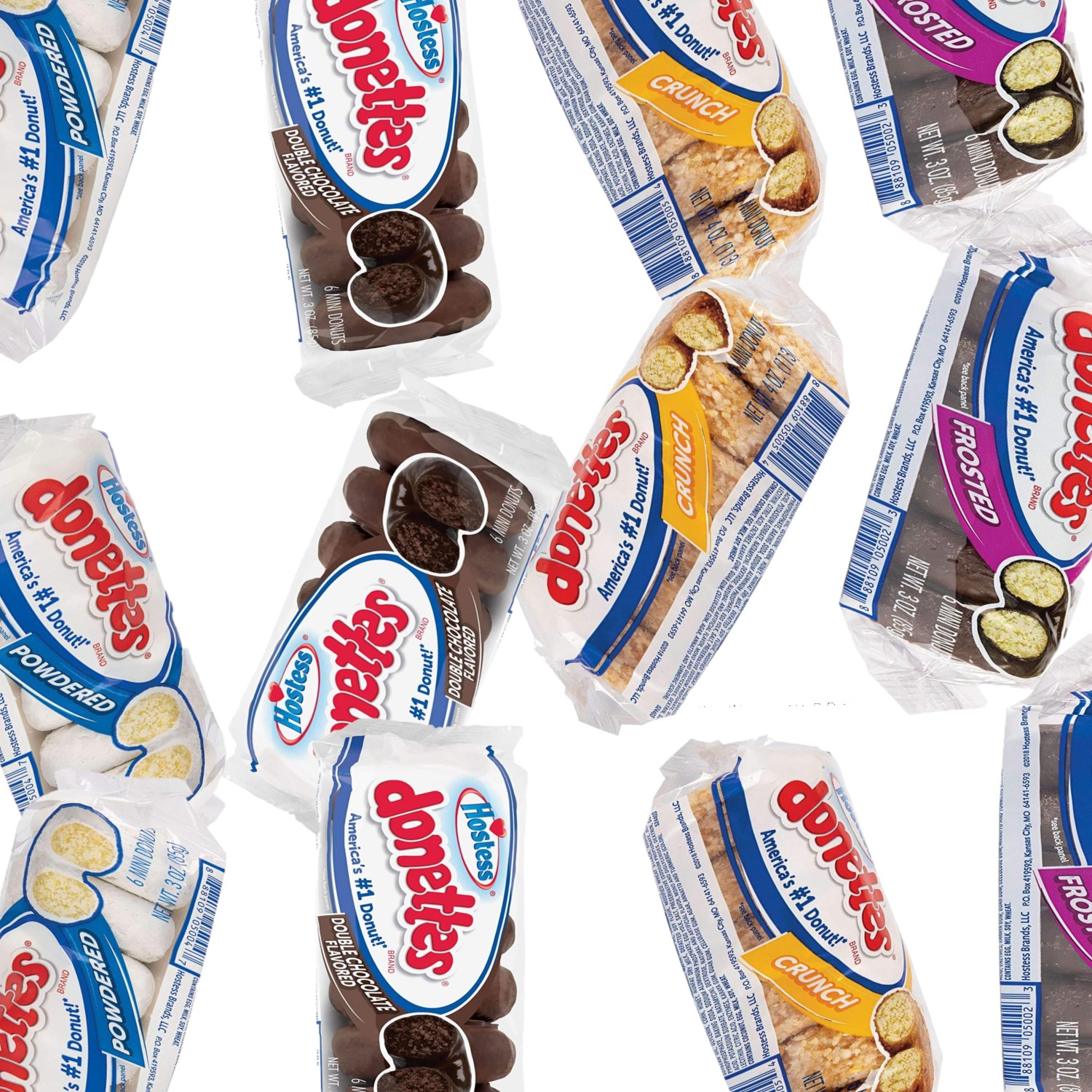 Hostess Variety Pack | Honey Buns, Coffee Cake, Donettes, Cakes, and Danish | 12 Packs 7