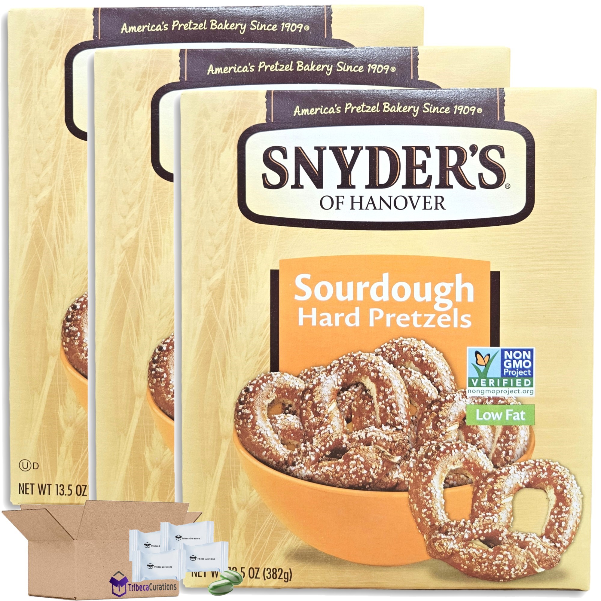 Sourdough Hard Pretzel Boxes Value Pack   13.5 Oz | 3 Pack