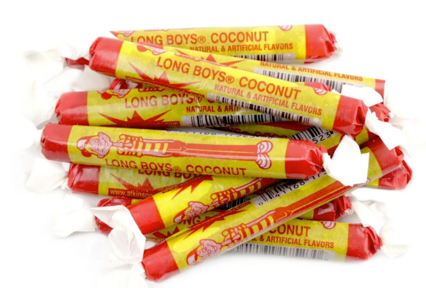 Atkinson's Coconut Long Boys Nostalgic New Orleans Chewy Candy ~ 1 Lb