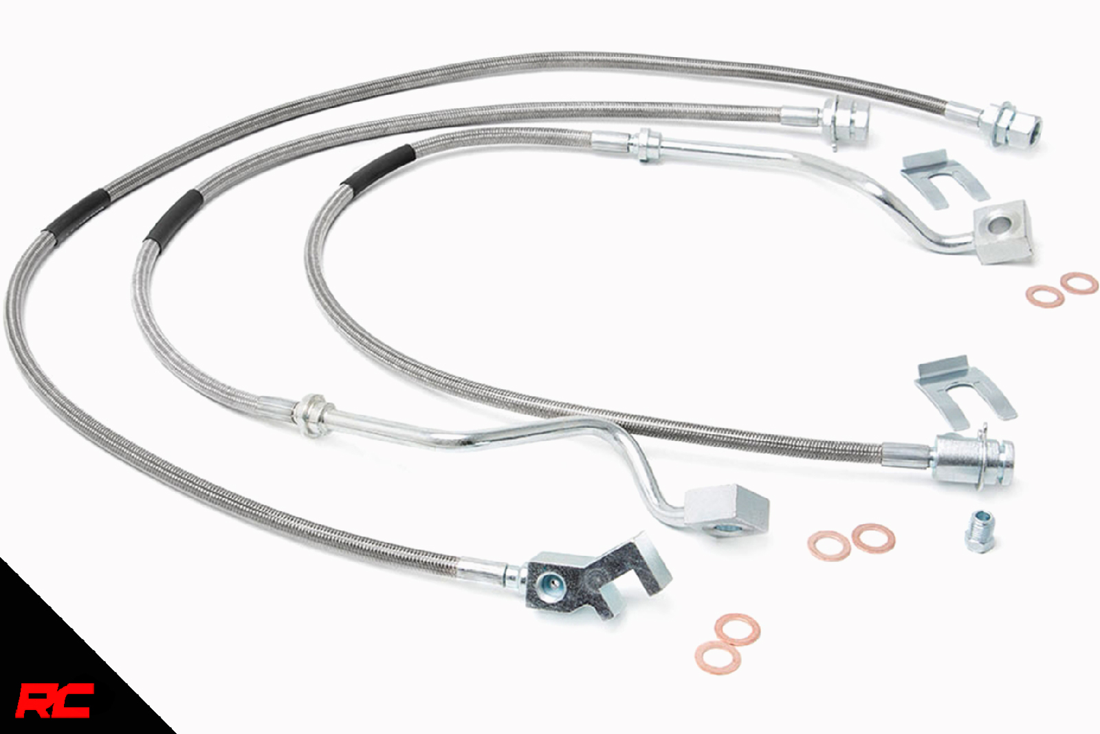 Rough Country Stainless Brake Lines Set (fits) 19992004 Ford Super