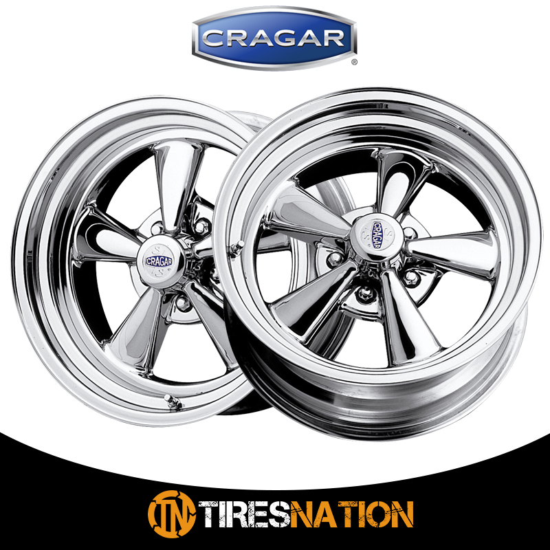 1) Cragar 08/61 S/S 15X7 5X5.00 90.93 Hub +03 Offset Chrome Plated 
