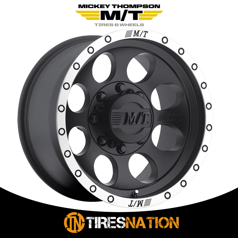 Mickey Thompson Classic Baja Lock Matte Black Wheel with Machined Finish 17x9//8x6.5