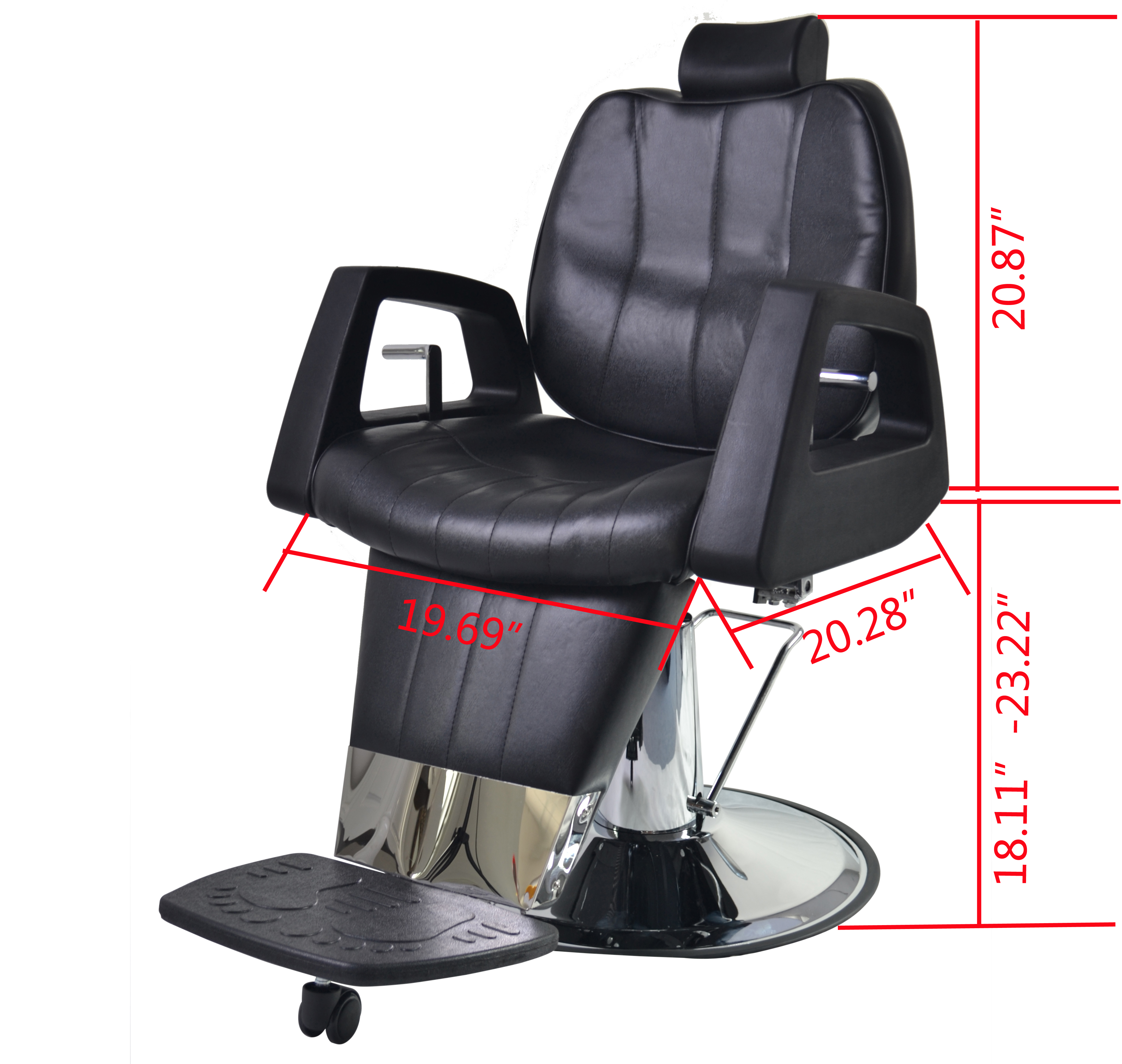 BarberPub All Purpose Hydraulic Recline Barber Chair Salon Beauty Spa