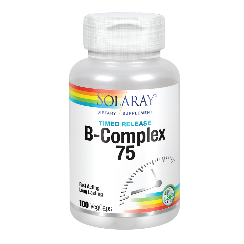 Solaray Vitamin B Complex 75mg Support For Hair Skin Nails