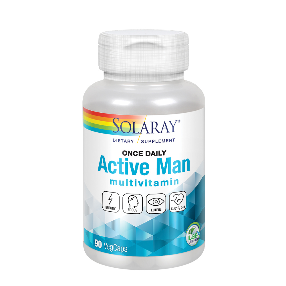 Solaray Active Man Multivitamin & Mineral 90 Serv 90 VegCaps