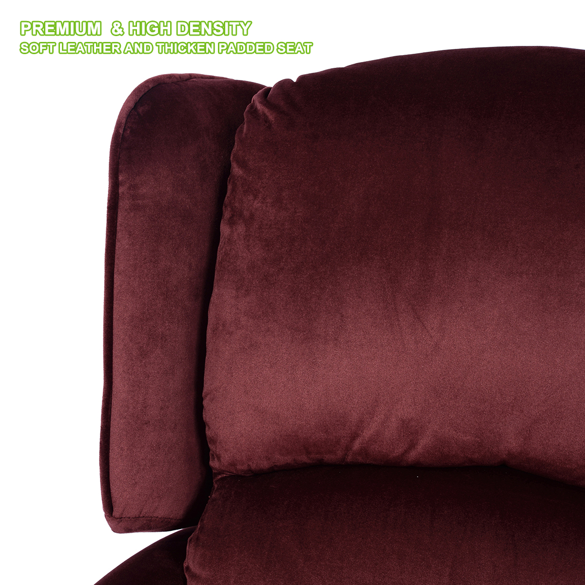 Silla de acento reclinable manual reposabrazos reclinable sofá individual reposapiés - Imagen 23 de 25