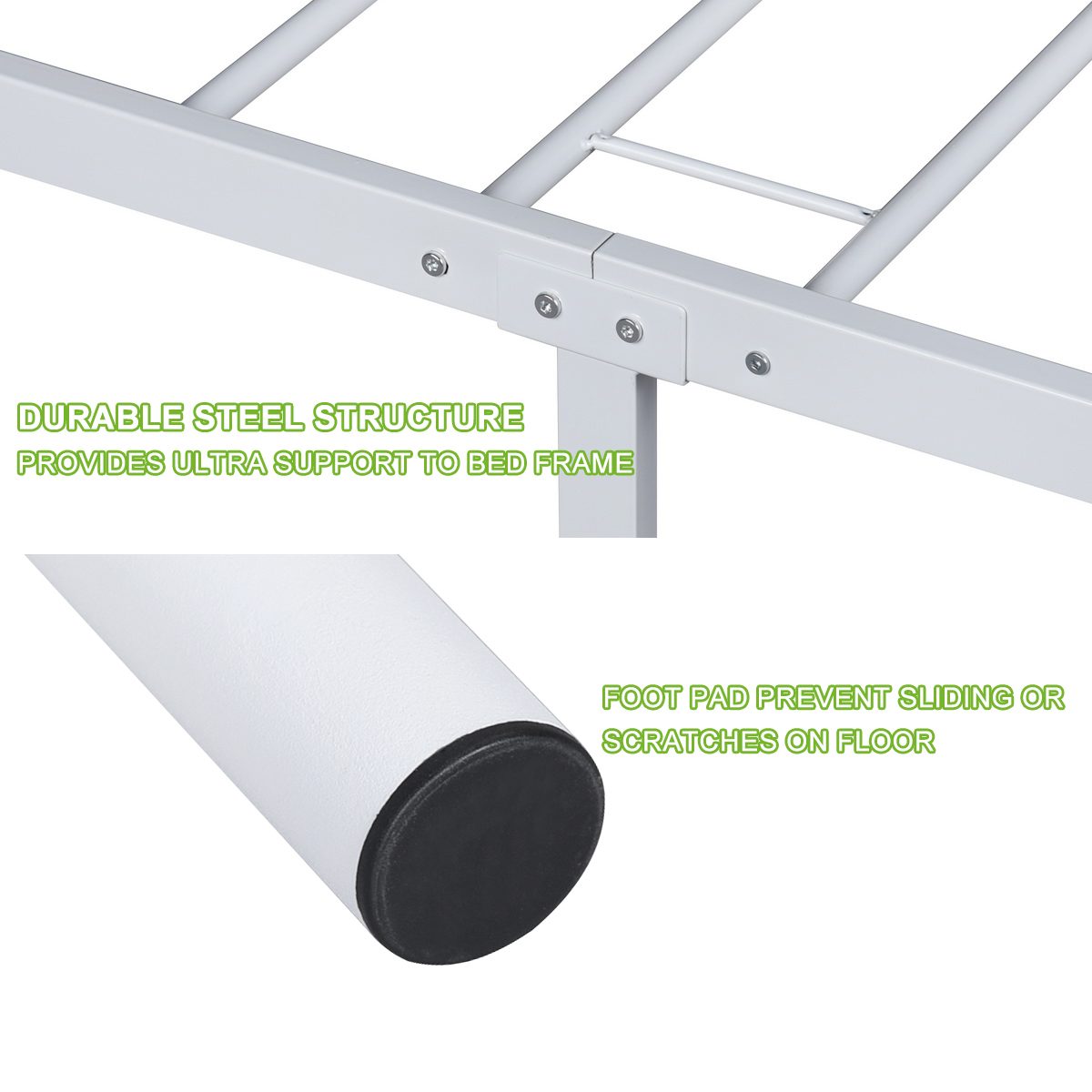 Twin/Full/Queen Metal Bed Frame Platform Mattress Foundation Headboard Footboard - Picture 32 of 37