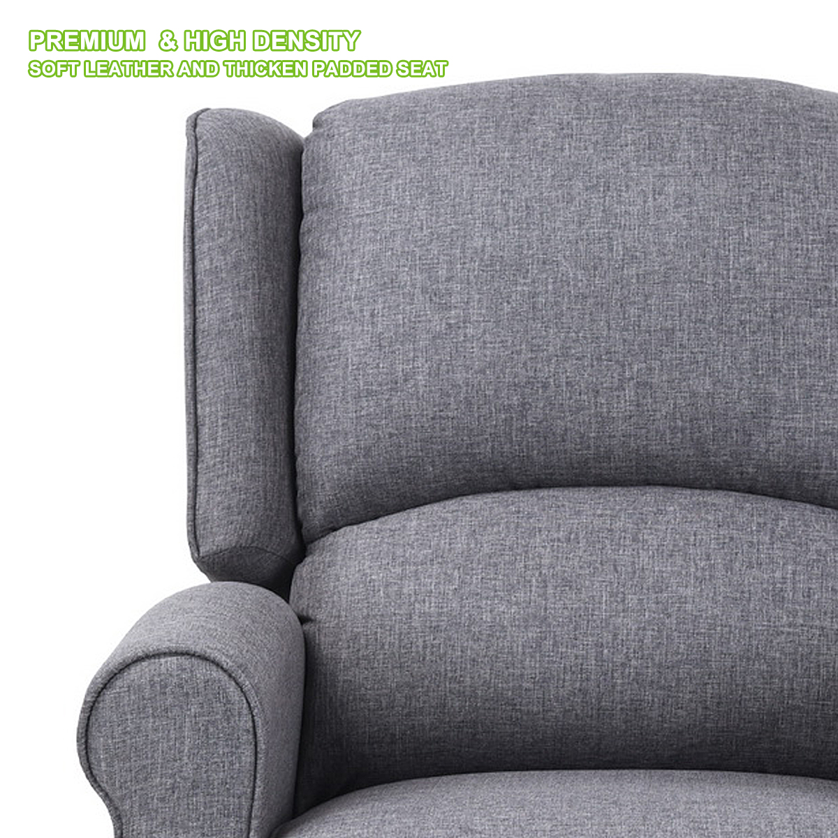 Silla de acento reclinable manual reposabrazos reclinable sofá individual reposapiés - Imagen 11 de 25