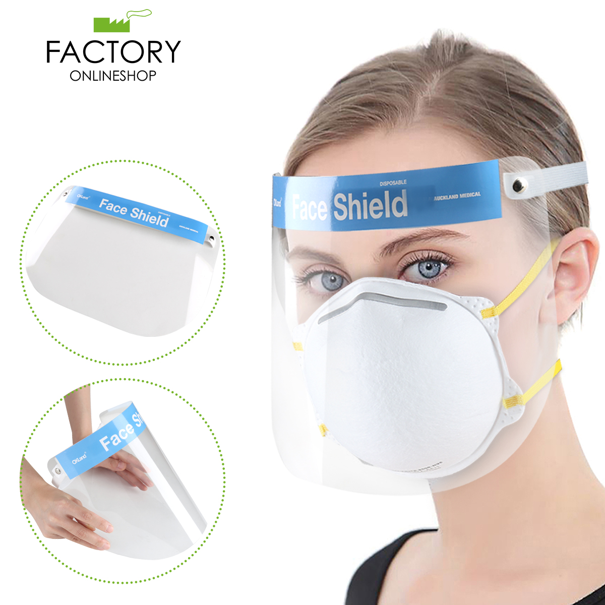 1/5/10 PC Máscara protectora reutilizable para escudo facial completo visera transparente antiniebla salpicaduras - Imagen 11 de 40