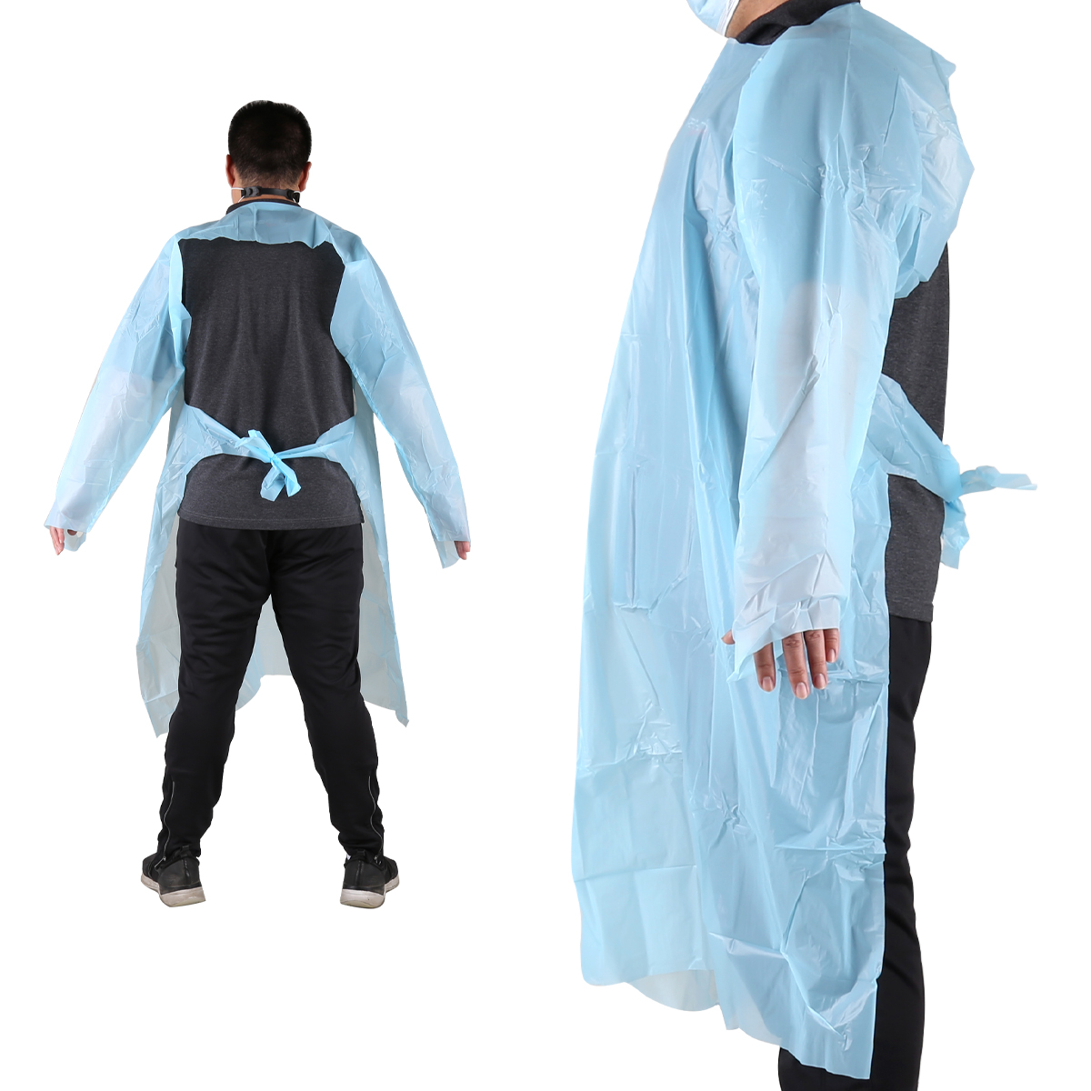1/5/10/50 PC Vestidos de Aislamiento Desechables Dentales Grandes Puños Tejidos Azul PPE Nivel 3 - Imagen 21 de 37