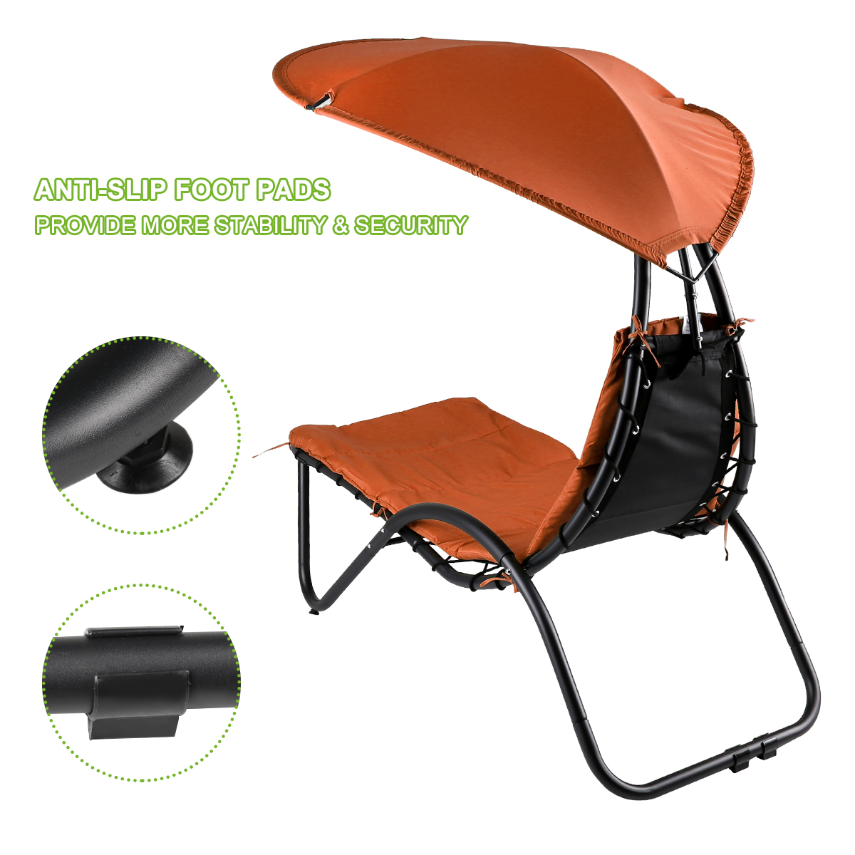 2x Silla Colgante Silla de Salón Exterior Hamaca Tumbona Patio Silla Sombra Dosel - Imagen 48 de 49
