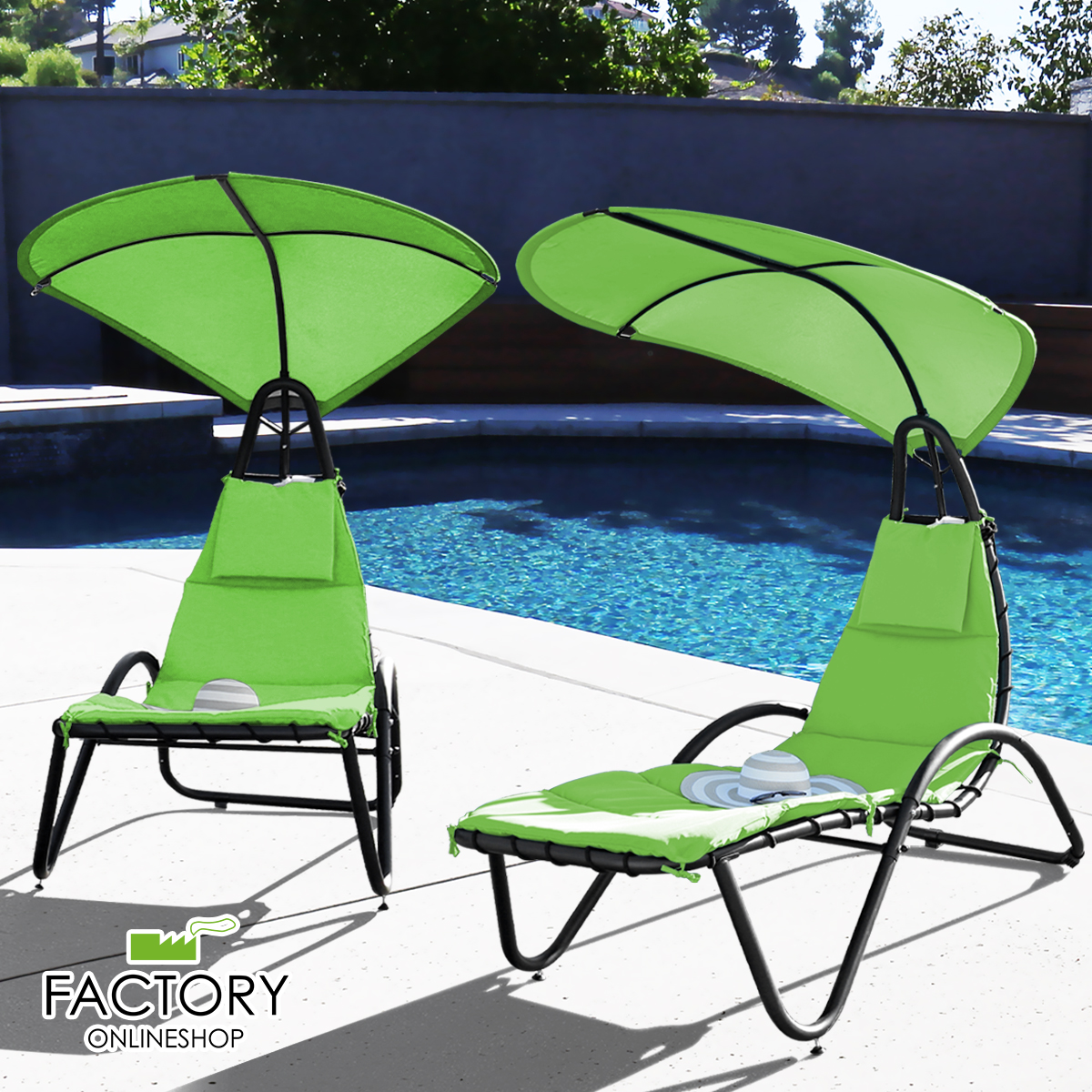 2x Silla Colgante Silla de Salón Exterior Hamaca Tumbona Patio Silla Sombra Dosel - Imagen 26 de 49