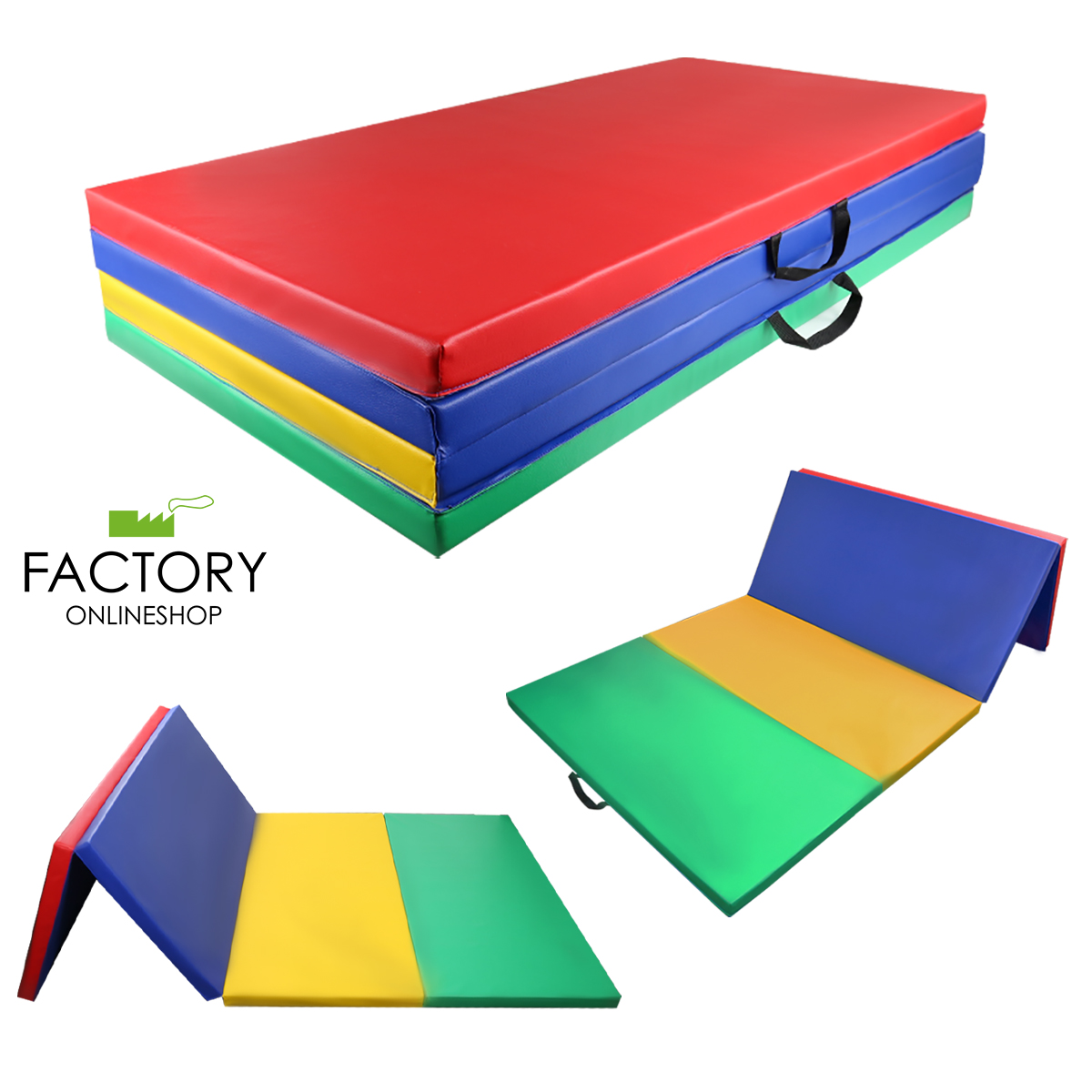 Gymnastics Mat 4'X10'X2" Folding Fitness Yoga Stretch Workout Gym Tumbling Pad
