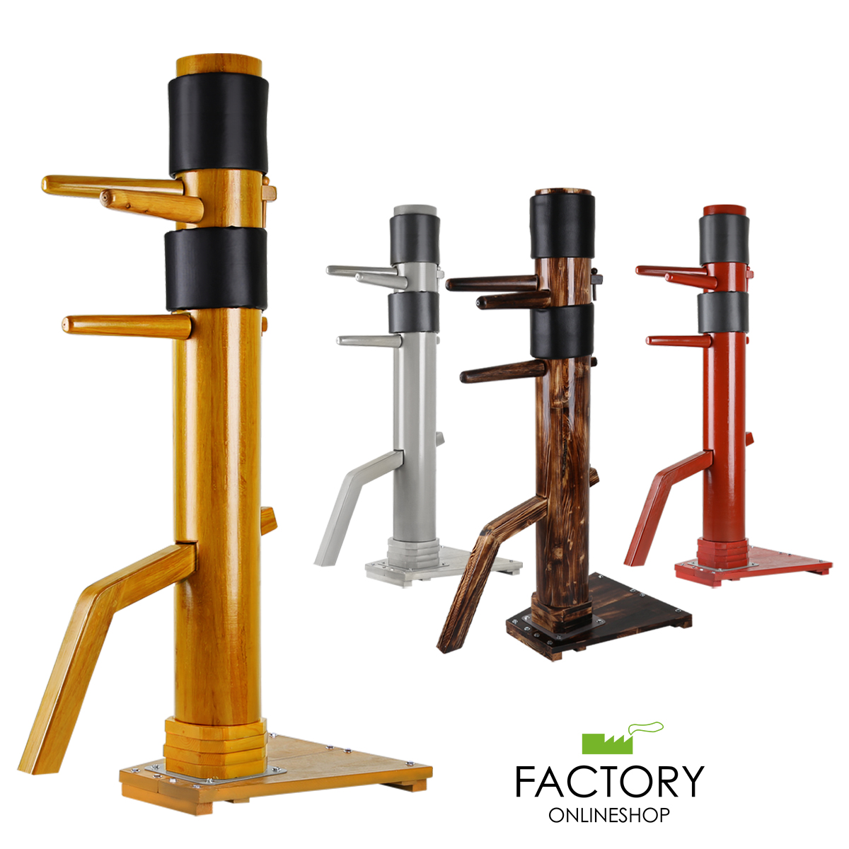 thumbnail image 2 of Wing Chun Wooden Dummy – Tri-Pod Standing Target – Kung Fu Training With Pads – FactoryOnlineShop 2 of 5