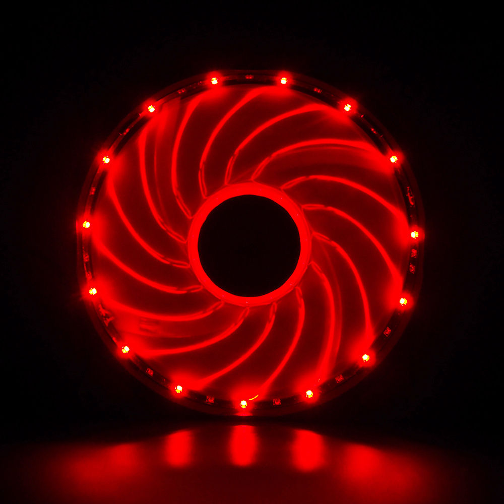 15 LED 120mm PC CPU Computer Case Cooling Neon Quite Clear Fan Mod 4 Pin 3 Pin