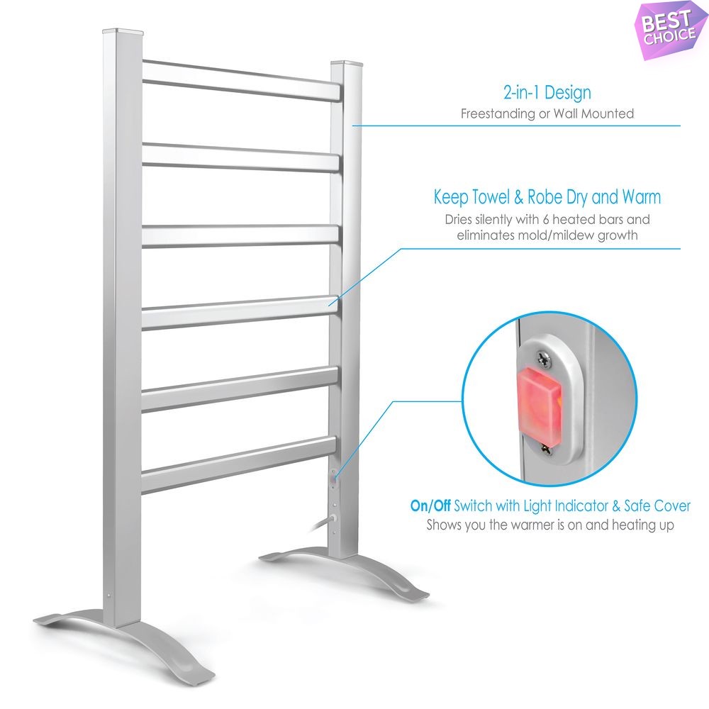 INNOKA Heated Towel Warmer Electric Drying Rack Wall Mounted UL