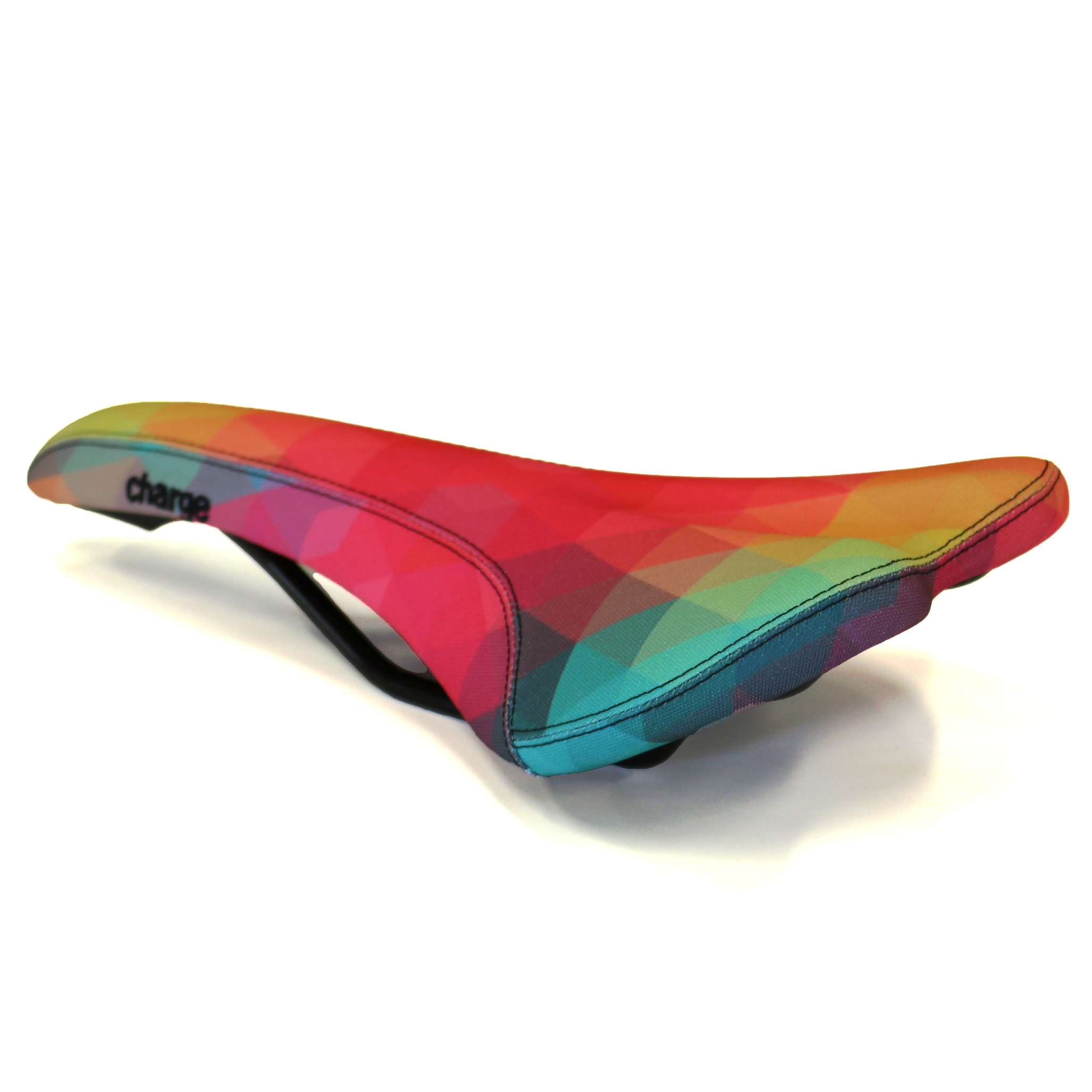Charge Bikes Spoon saddle, CrMo Geo (Rainbow) Colors UK