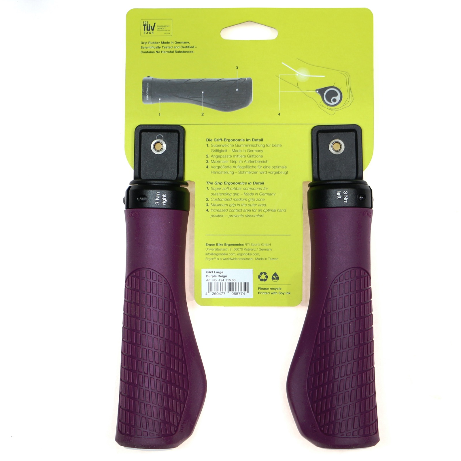 Ergon GA3 Grips, Large Purple Reign