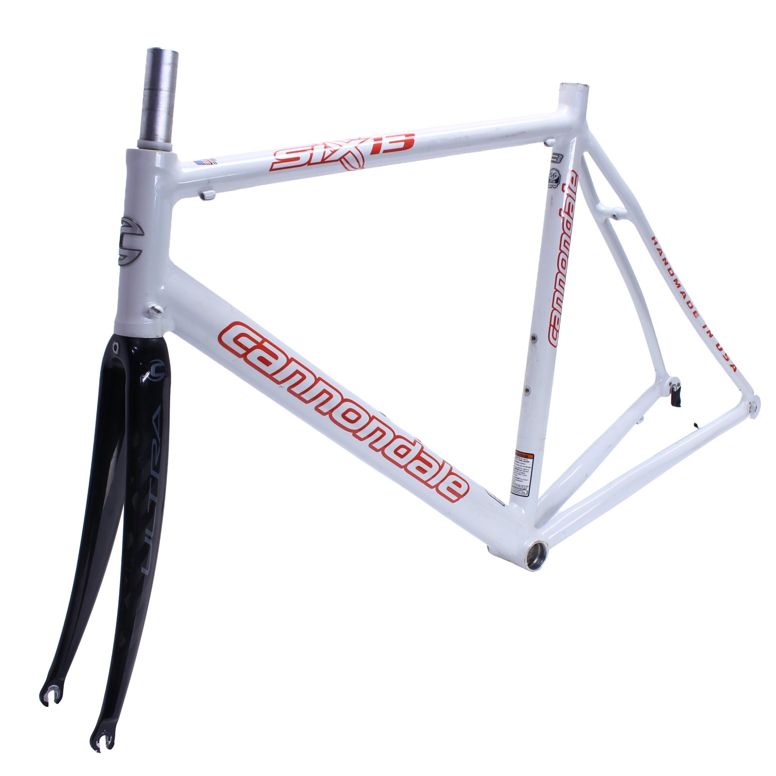 Cannondale Six13 Road Bike Frame and Fork 56cm White/Red Used | eBay