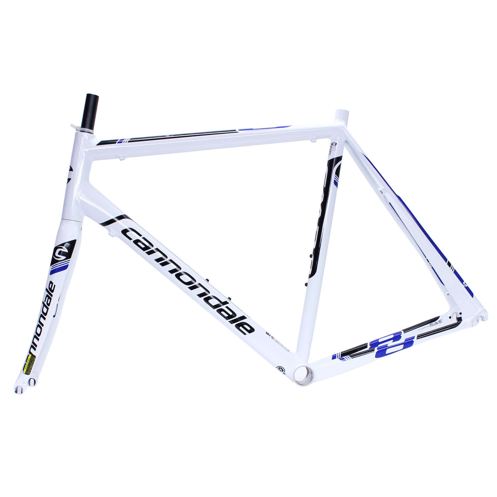 Cannondale CAAD8 Frame and Fork 58cm White/Blue/Black Dented Blem
