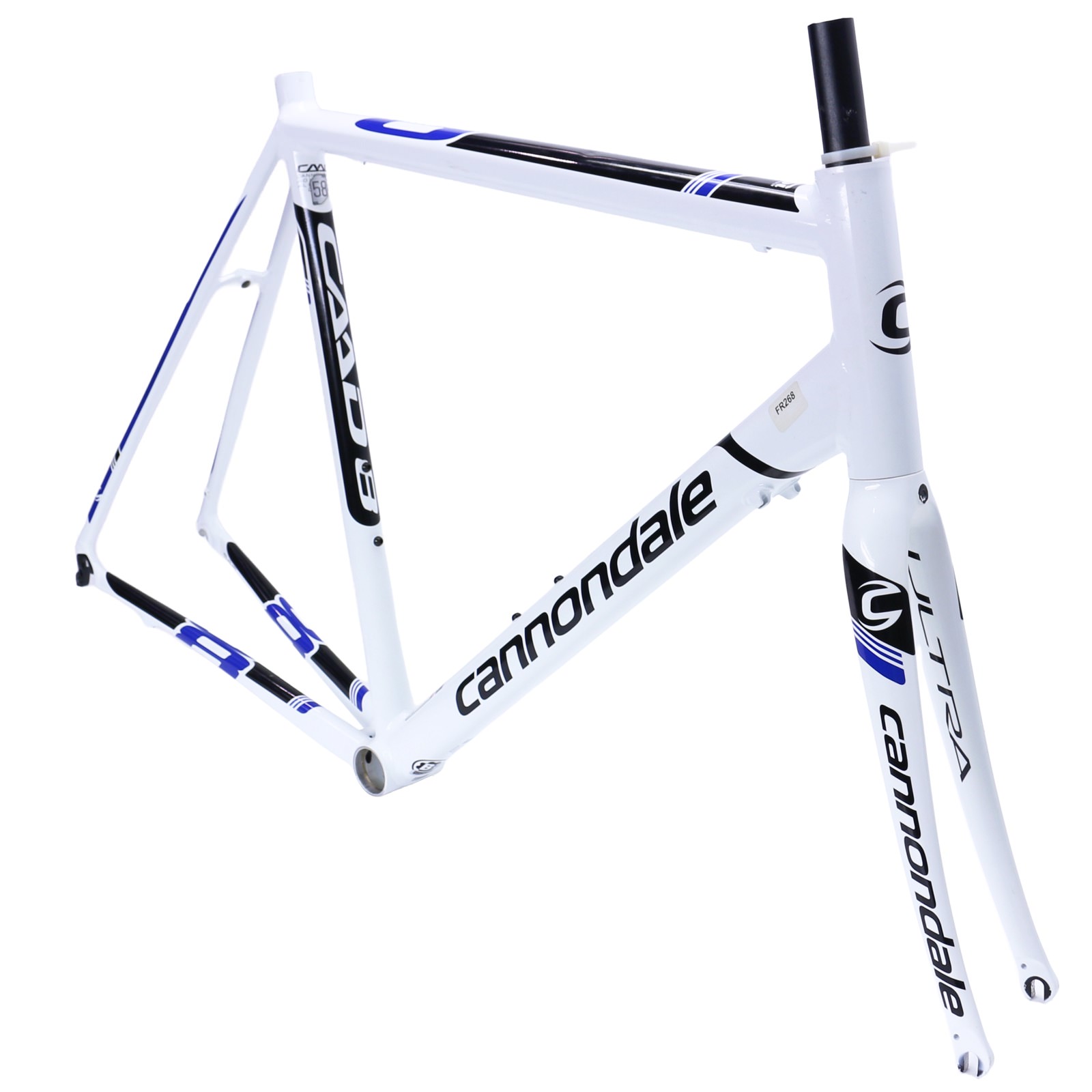 Cannondale CAAD8 Frame and Fork 58cm White/Blue/Black Dented Blem