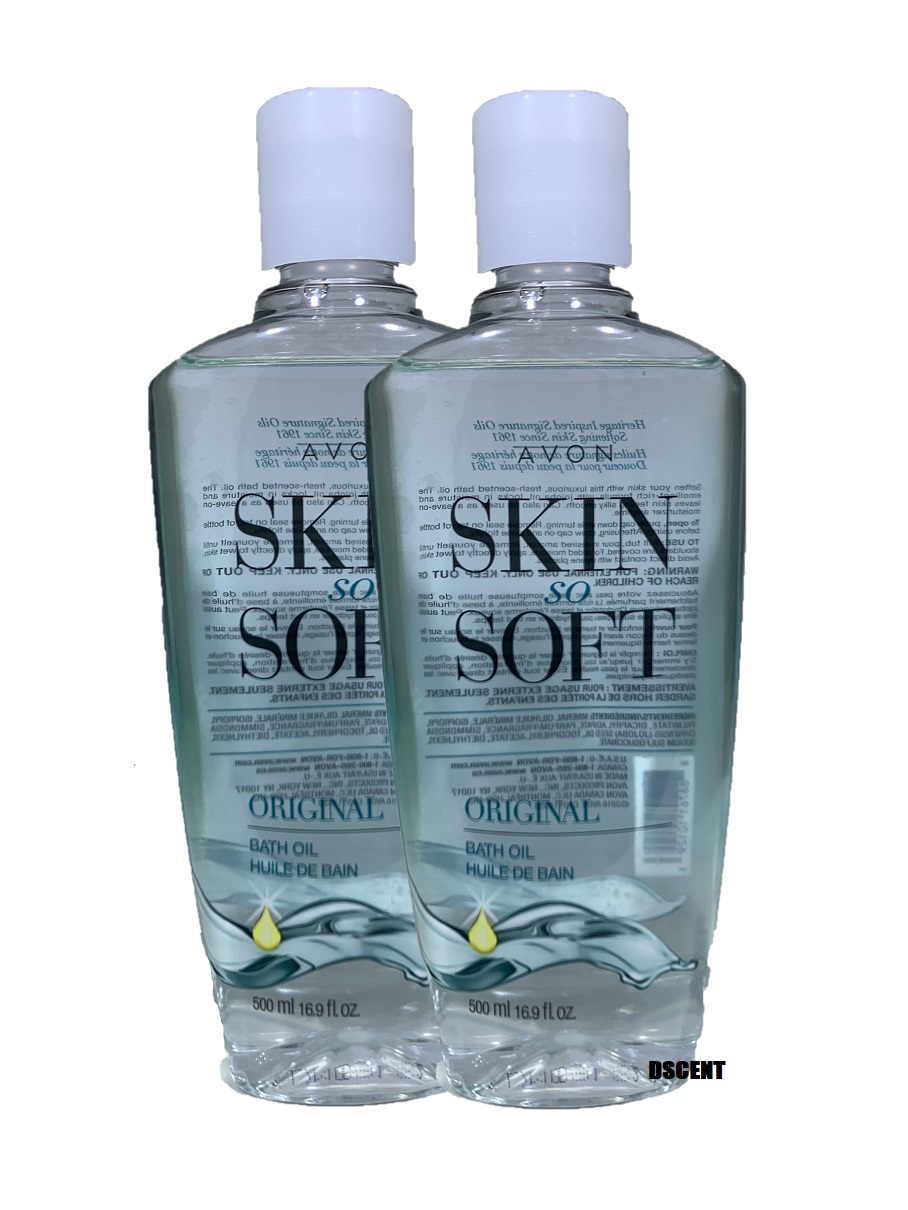 Lot of 2 Avon Skin So Soft SSS Original Bath Oil 16.9 oz each New