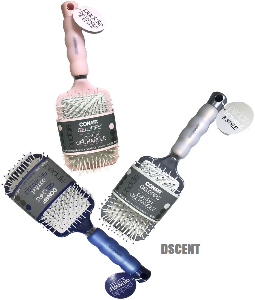Conair Gel Grips Comfort Gel Handle Paddle Hair Brush Detangle&Style