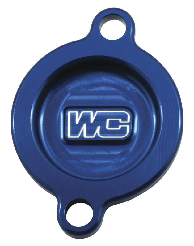 Works Blue Aluminum Oil Filter Cover