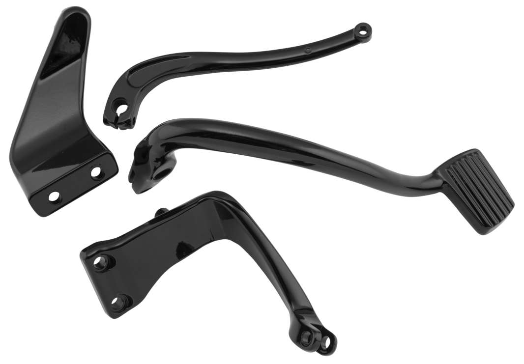 BC Black Mid Control Kit 2" Forward for Harley Dyna FXD FXDF FXDL FXDC FXDWG 1